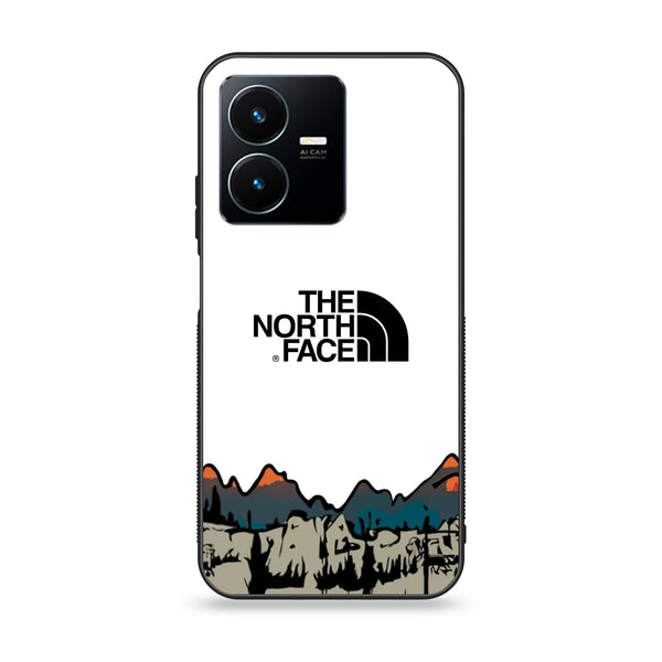 Vivo Y22 The North Face Series Premium Printed Glass soft Bumper shock Proof Case