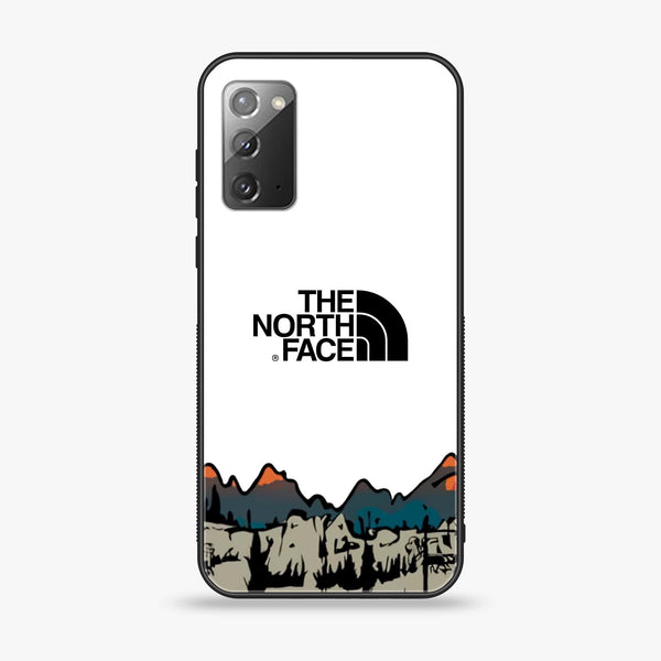 Samsung Galaxy Note 20 - The North Face Series - Premium Printed Glass soft Bumper shock Proof Case