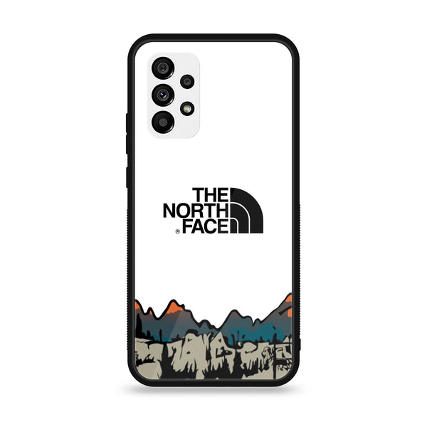 Samsung Galaxy A73 - The North Face Series - Premium Printed Glass soft Bumper shock Proof Case