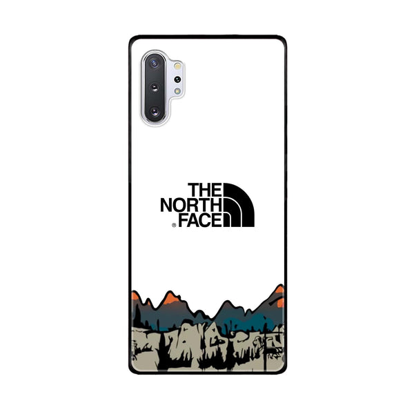 Galaxy Note 10 Pro/Plus - The North Face Series - Premium Printed Glass soft Bumper shock Proof Case