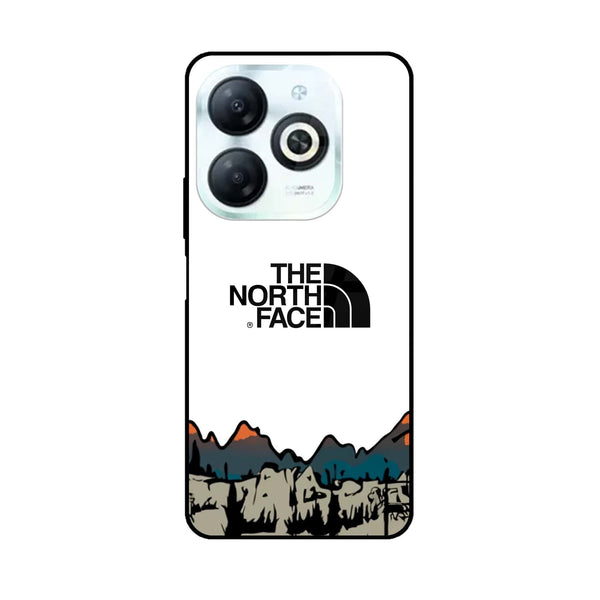 Tecno Pop 8 - The North Face Series - Premium Printed Glass soft Bumper shock Proof Case