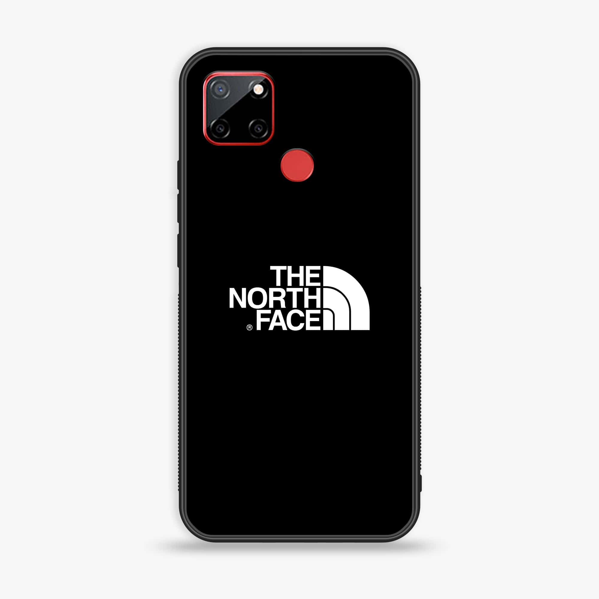 Realme C12 The North Face Series Premium Printed Glass soft Bumper shock Proof Case