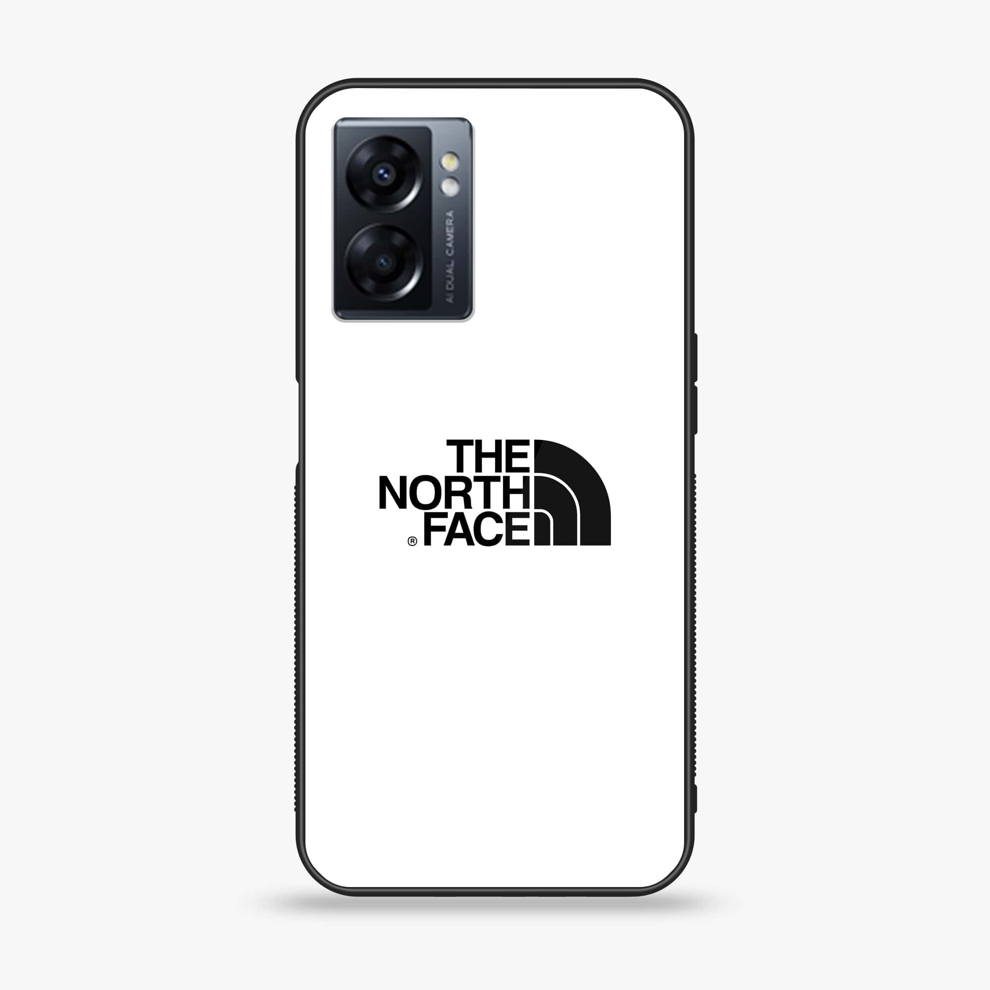 Oppo A77s - The North Face Series - Premium Printed Glass soft Bumper shock Proof Case