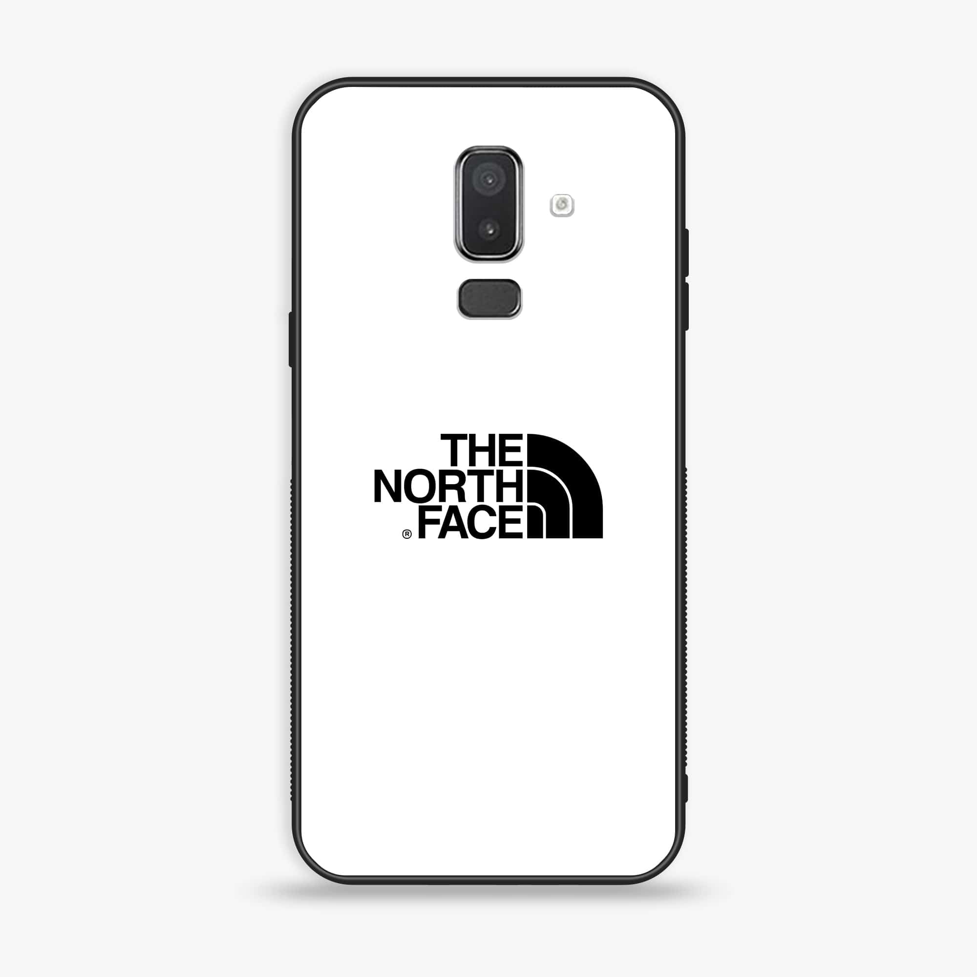 Samsung Galaxy J8 2018 - The North Face Series - Premium Printed Glass soft Bumper shock Proof Case
