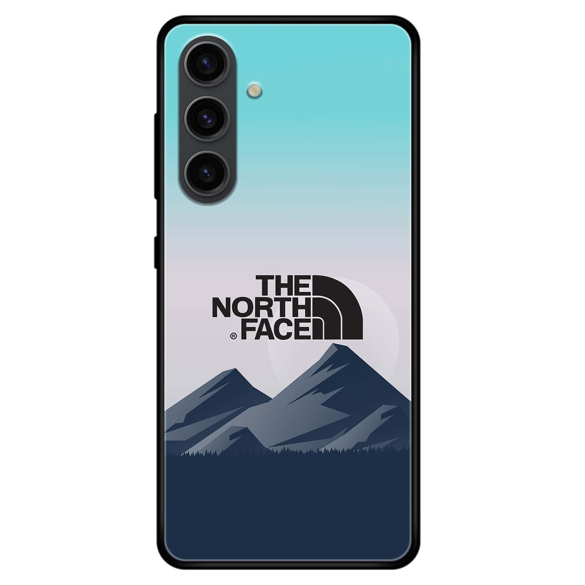 Samsung Galaxy S23 - The North Face Series - Premium Printed Glass soft Bumper shock Proof Case