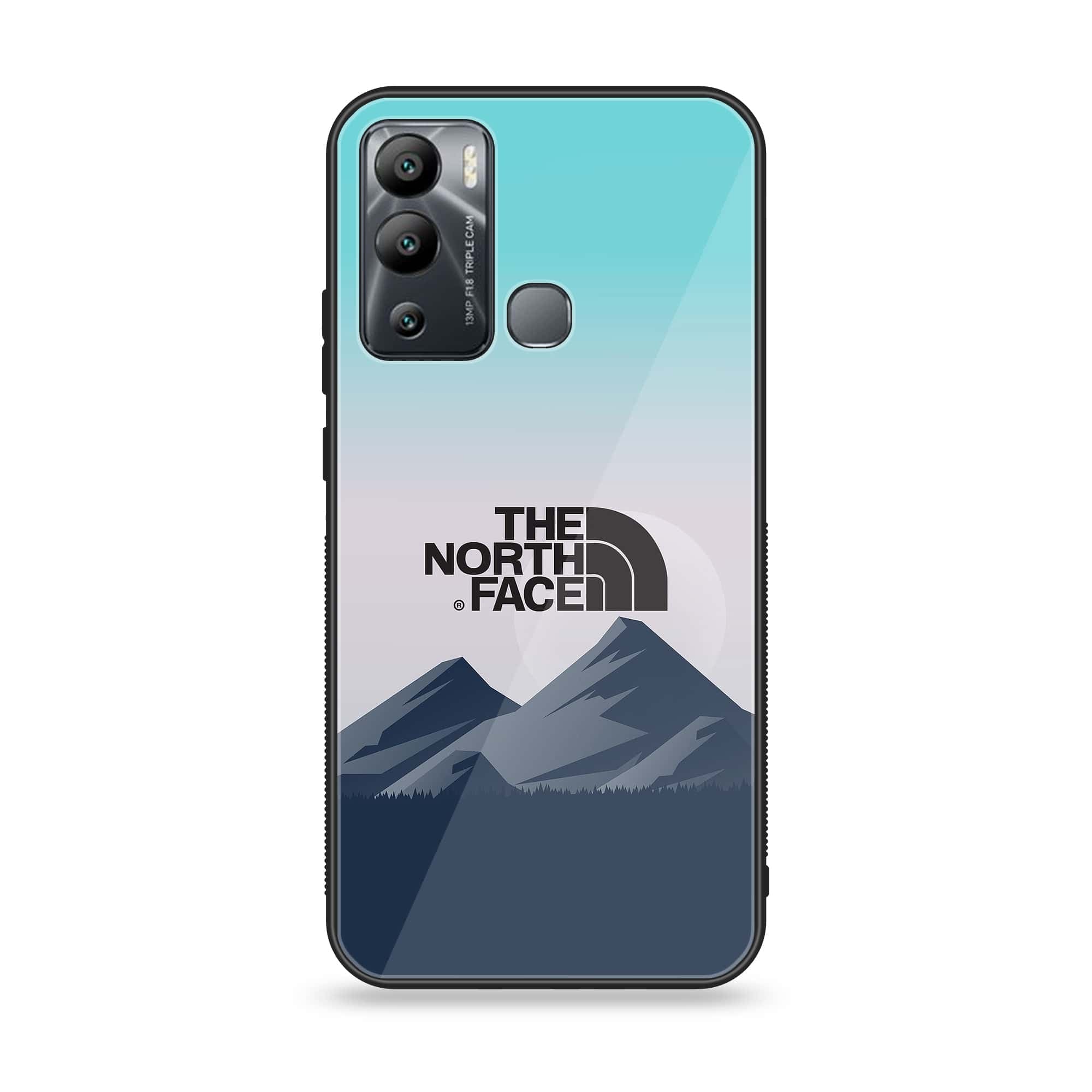 Infinix Hot 12 Play - The North Face Series - Premium Printed Glass soft Bumper shock Proof Case