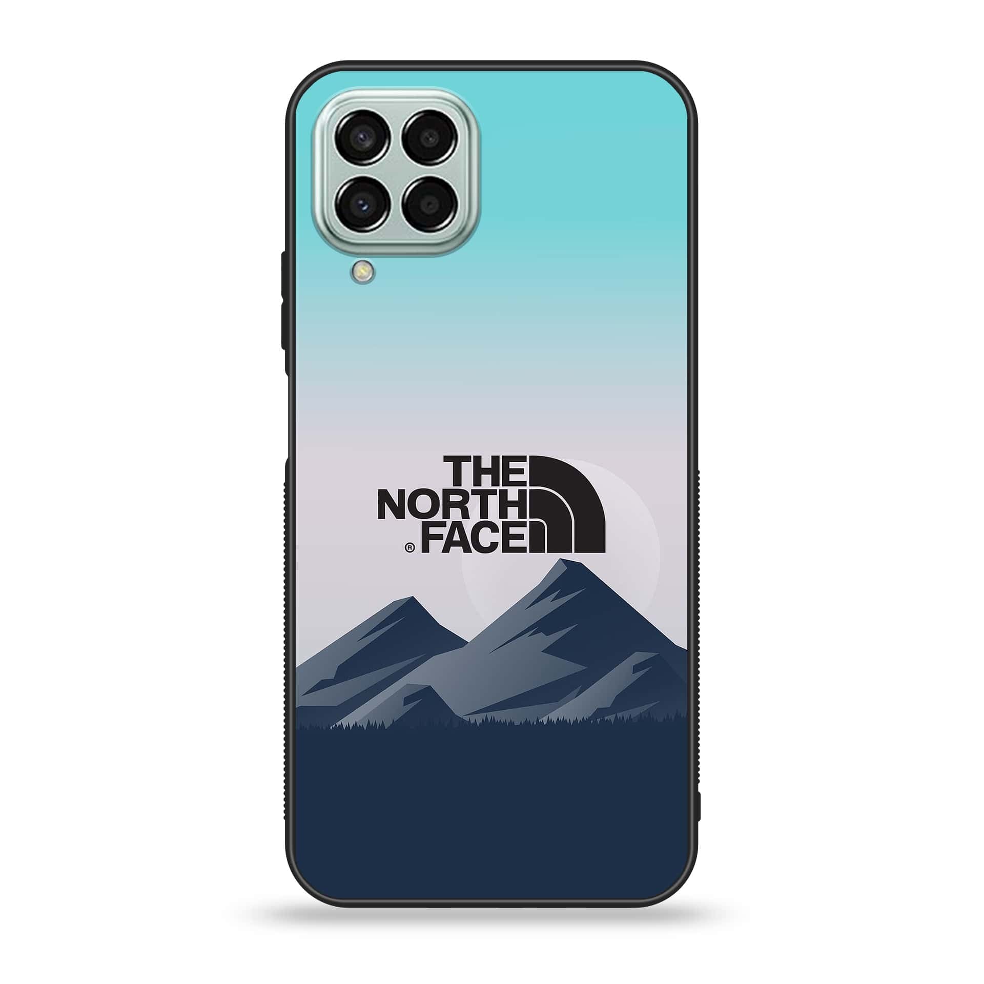 Samsung Galaxy M33 - The North Face Series - Premium Printed Glass soft Bumper shock Proof Case