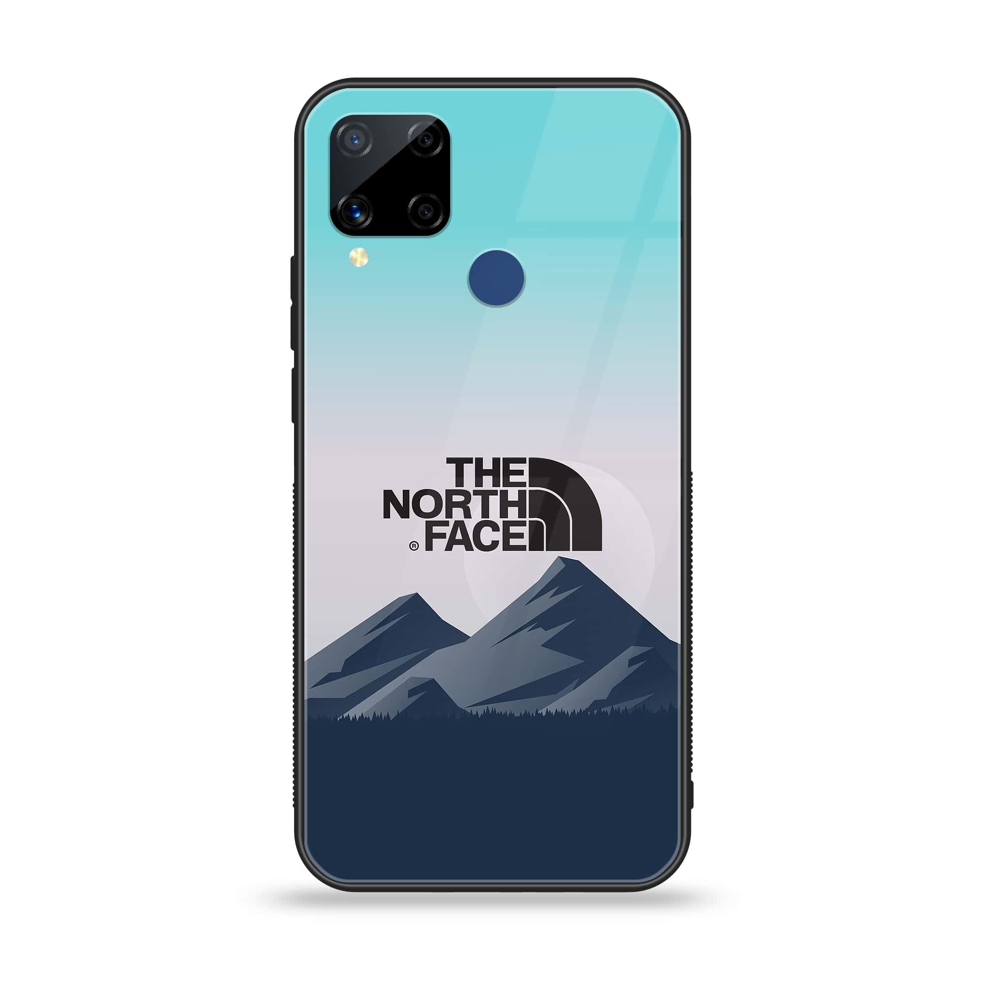 Realme C15 - The North Face Series - Premium Printed Glass soft Bumper shock Proof Case