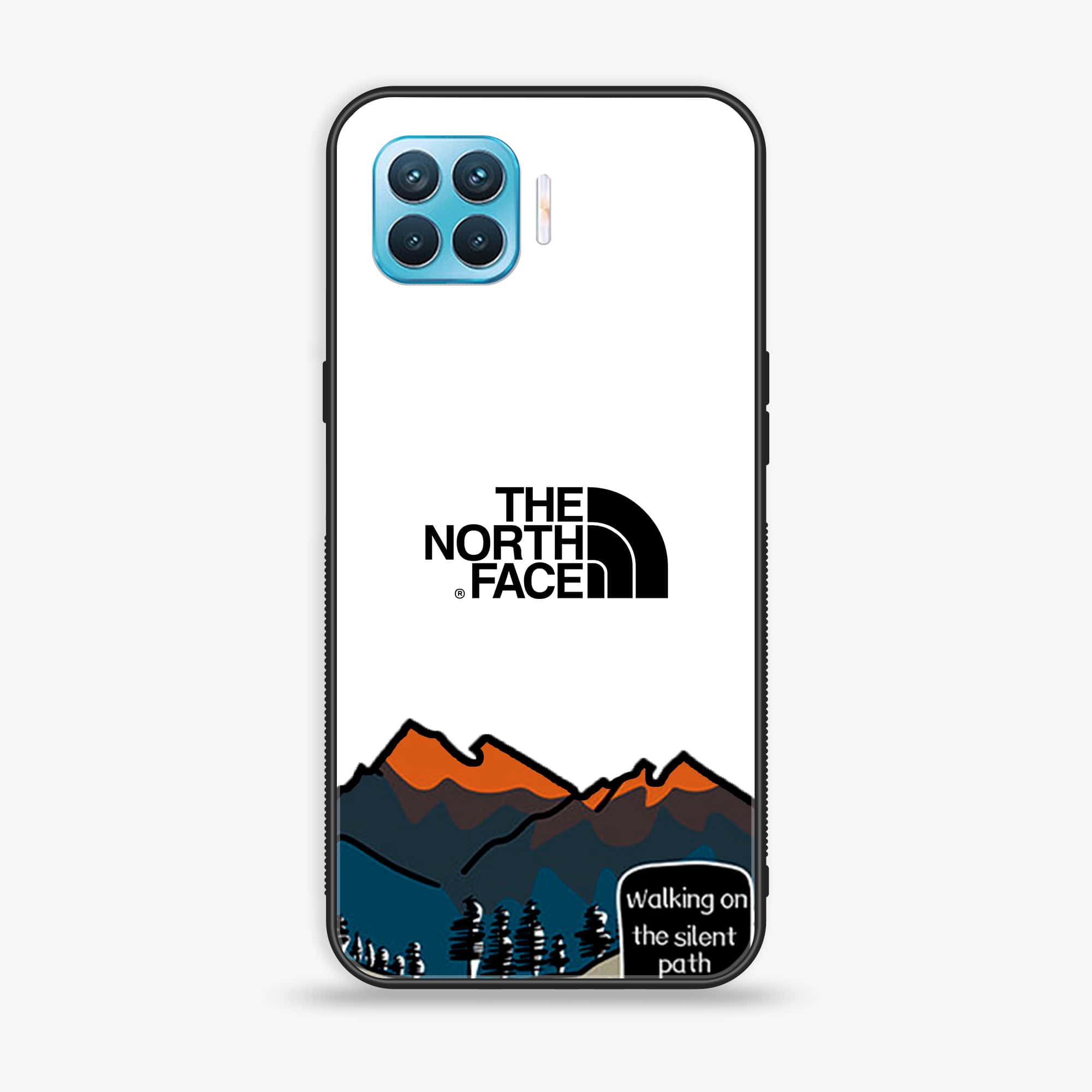 Oppo A93 4G - The North Face Series - Premium Printed Glass soft Bumper shock Proof Case
