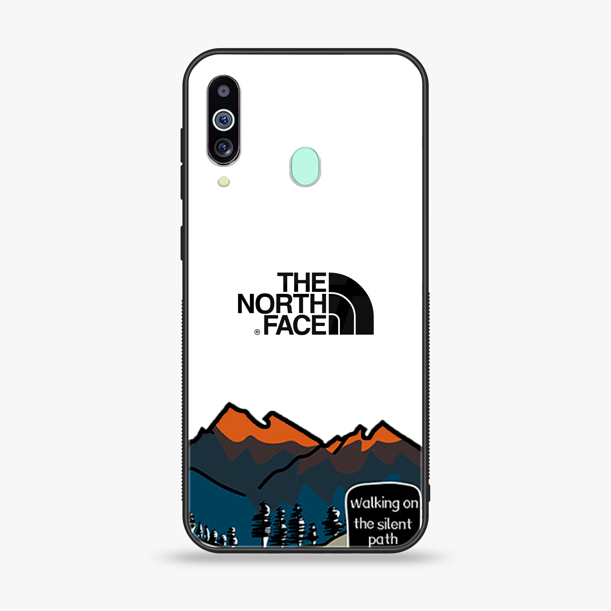 Samsung Galaxy M40s - The North Face Series - Premium Printed Glass soft Bumper shock Proof Case