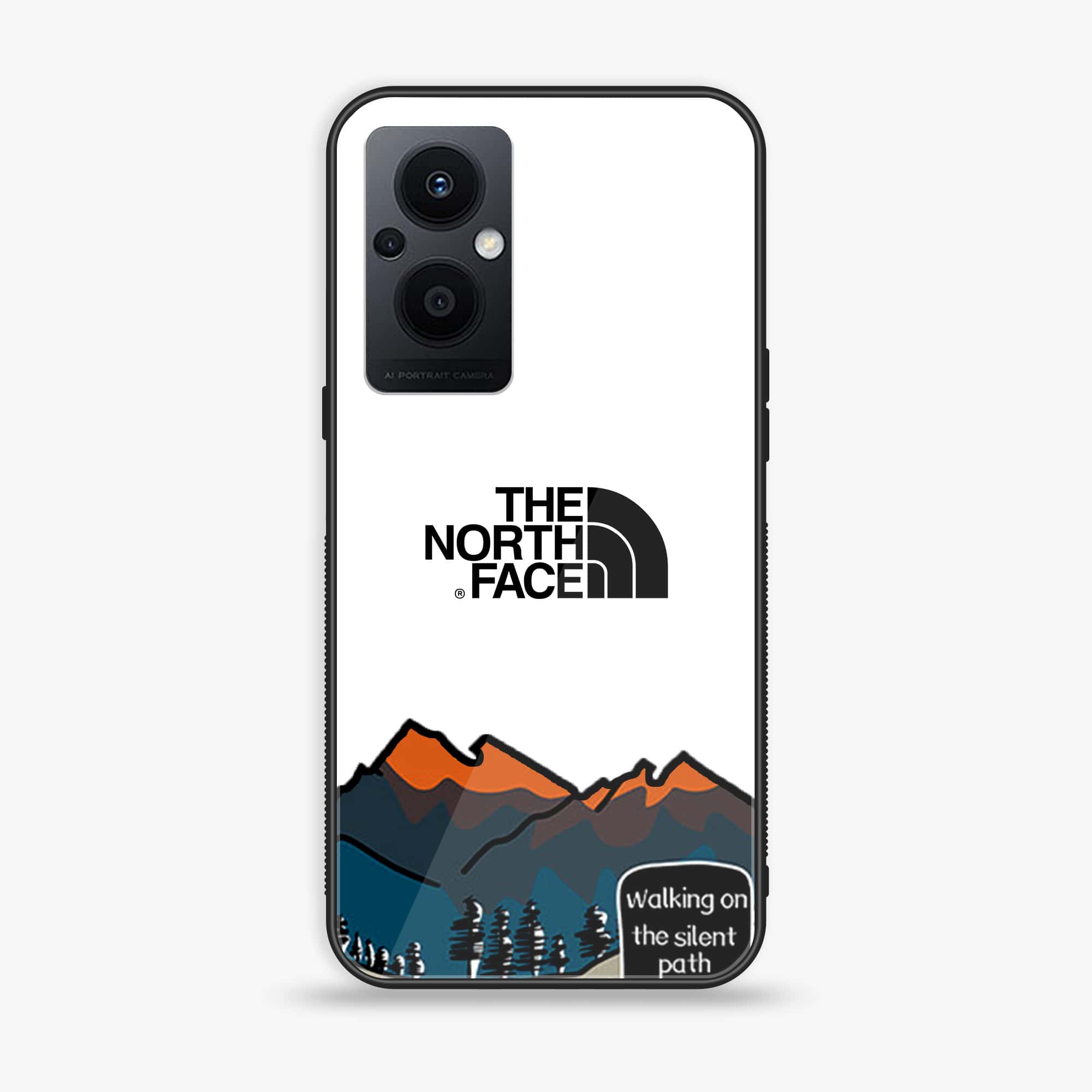 Oppo F21 Pro 5G - The North Face Series - Premium Printed Glass soft Bumper shock Proof Case