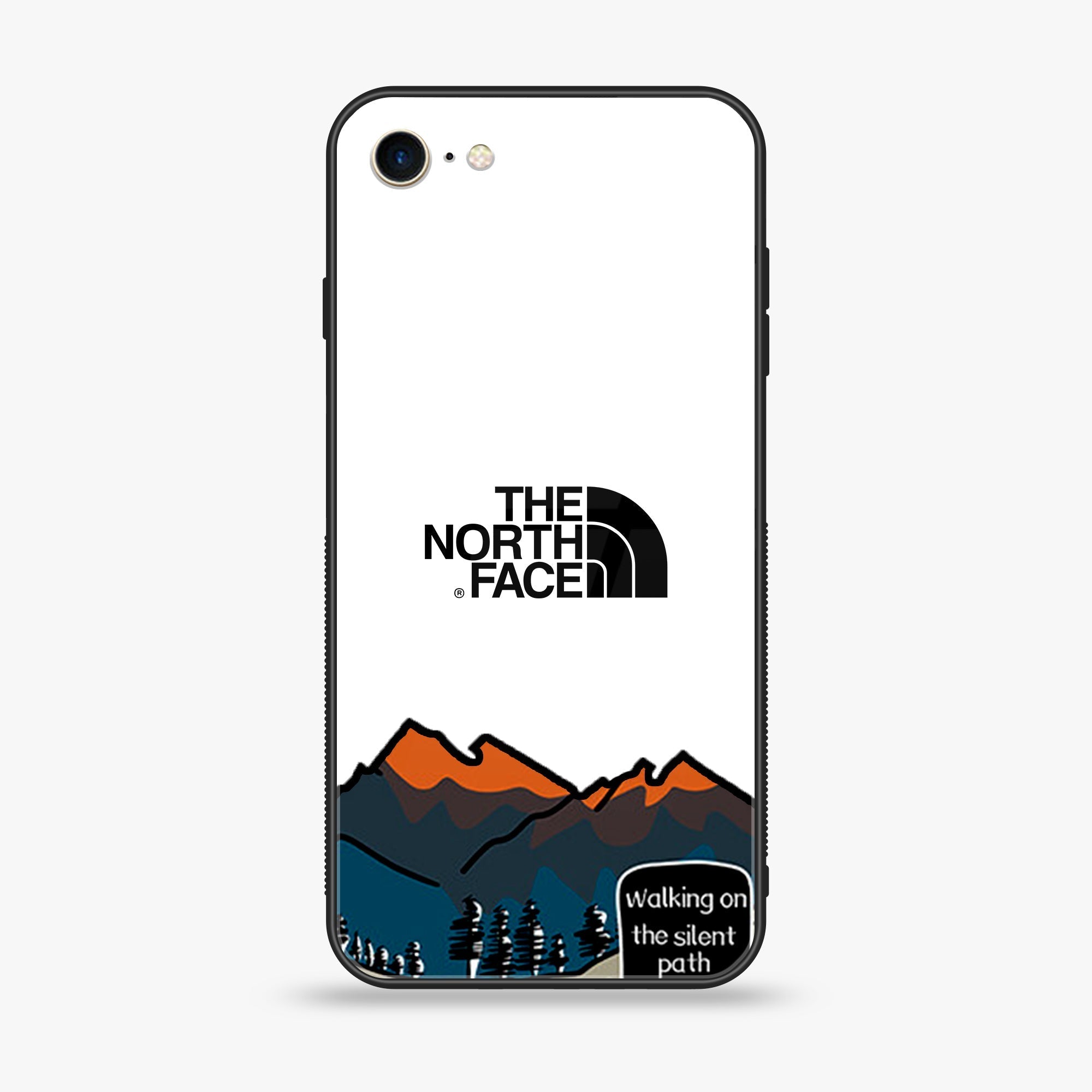 iPhone SE 2022 - The North Face Series - Premium Printed Glass soft Bumper shock Proof Case