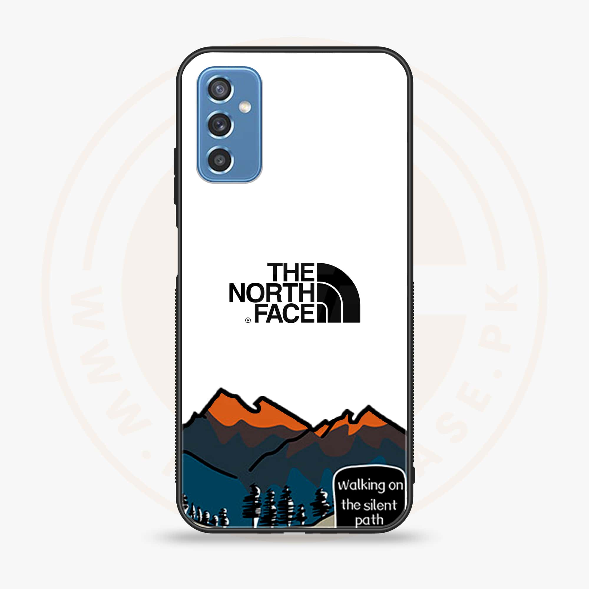 Samsung Galaxy M52 5G - The North Face Series - Premium Printed Glass soft Bumper shock Proof Case