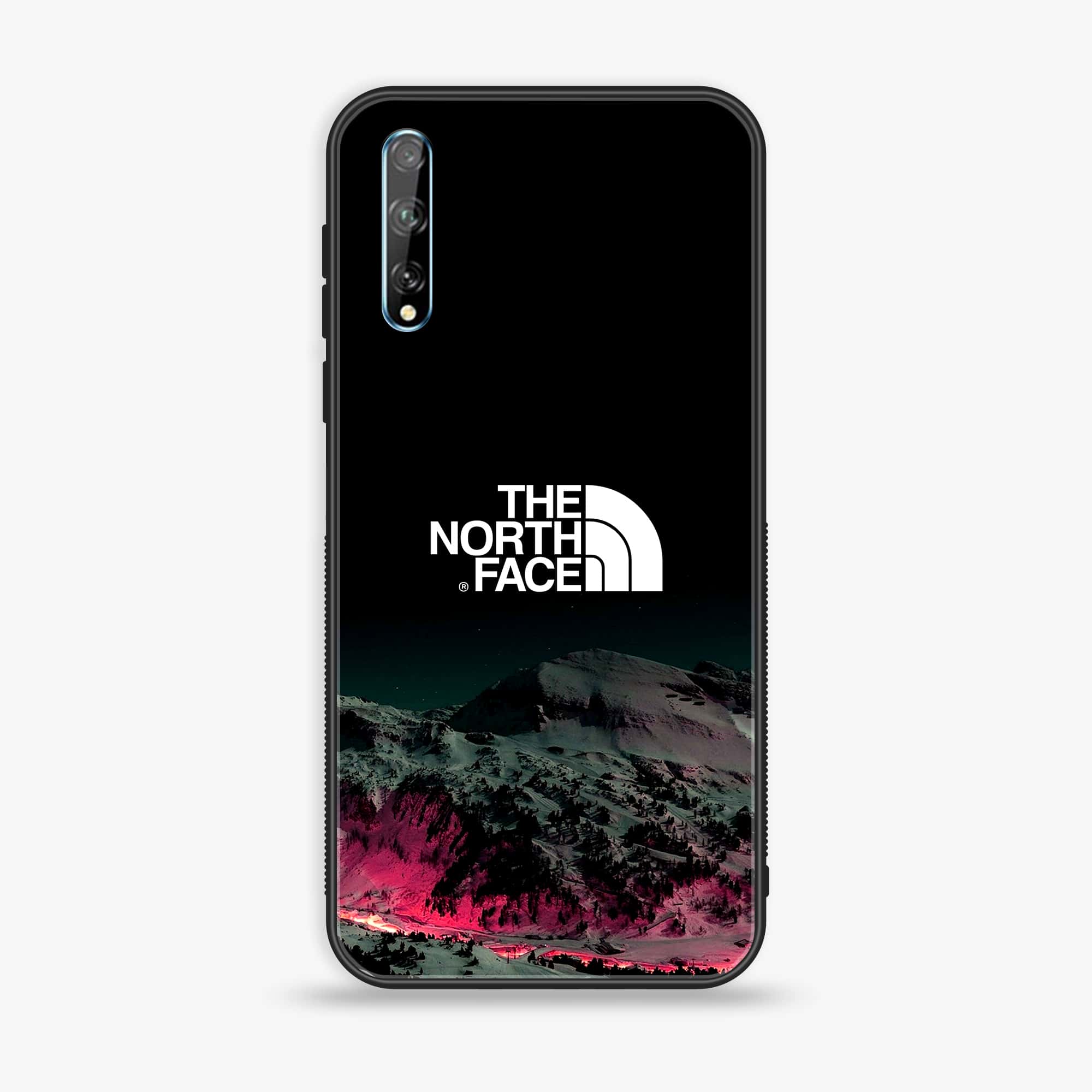 Huawei Y8p - The North Face Series - Premium Printed Glass soft Bumper shock Proof Case