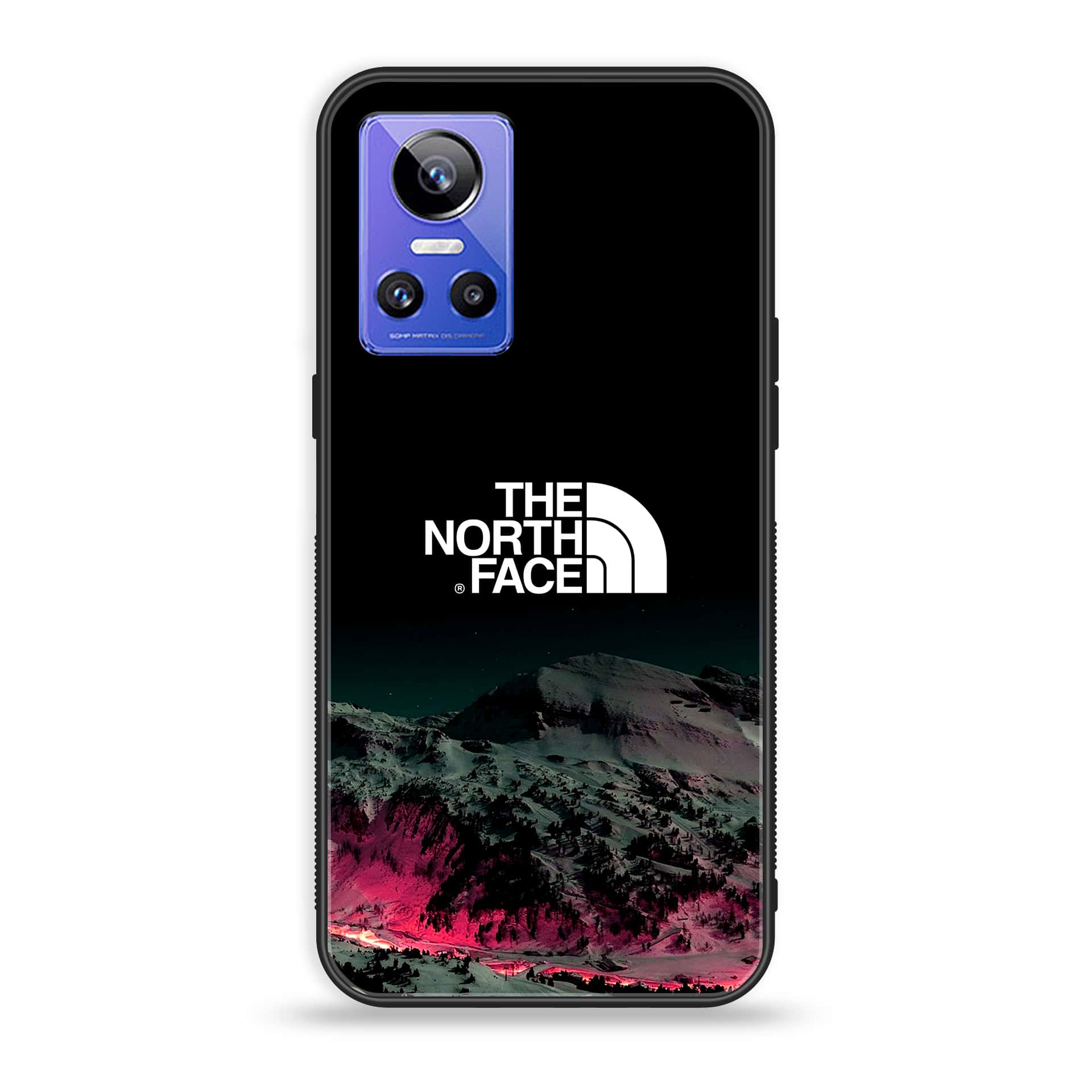 Realme GT Neo 3 - The North Face Series - Premium Printed Glass soft Bumper shock Proof Case