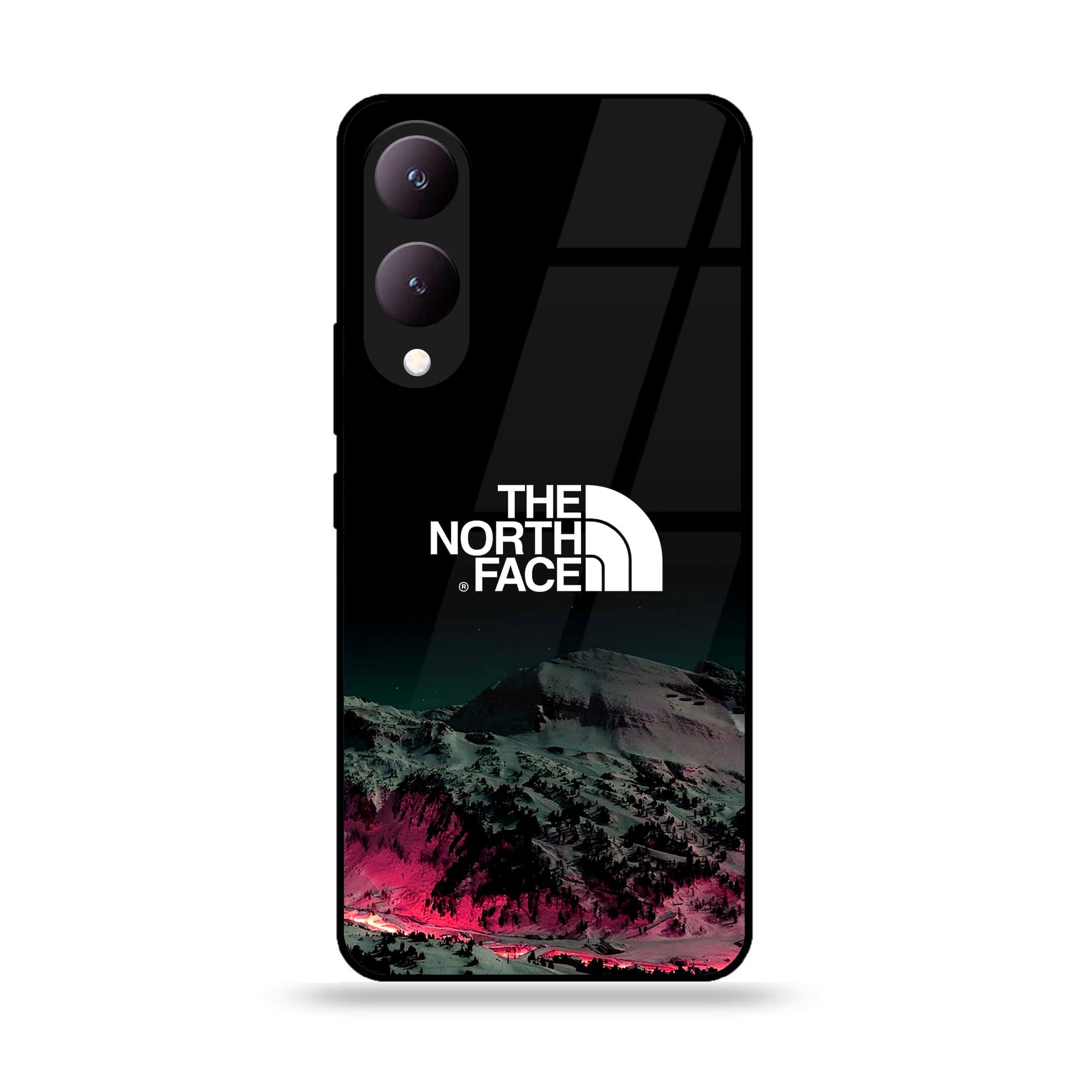 Vivo Y17S - The North Face Series - Premium Printed Glass soft Bumper shock Proof Case