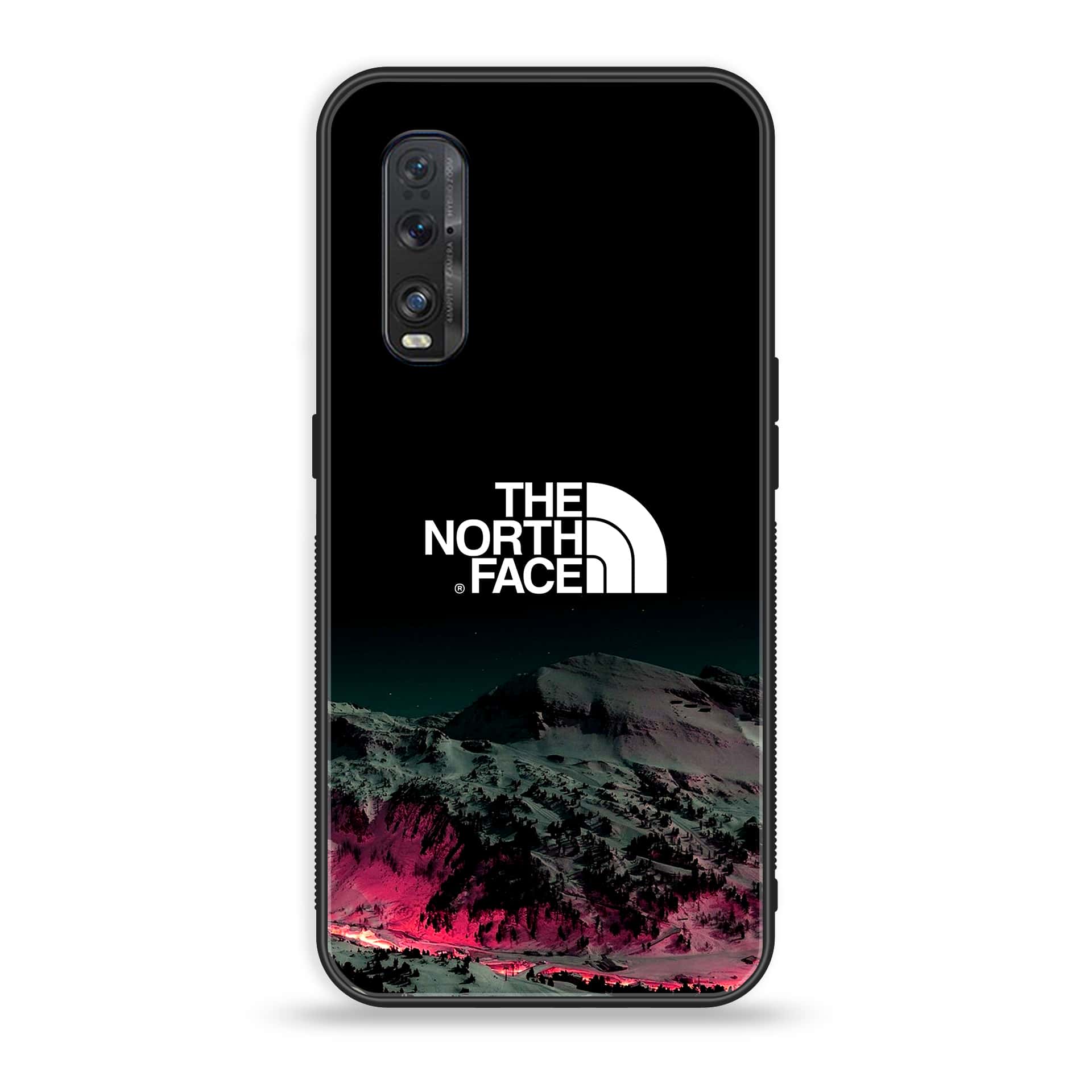 Oppo Find X2 - The North Face Series - Premium Printed Glass soft Bumper shock Proof Case