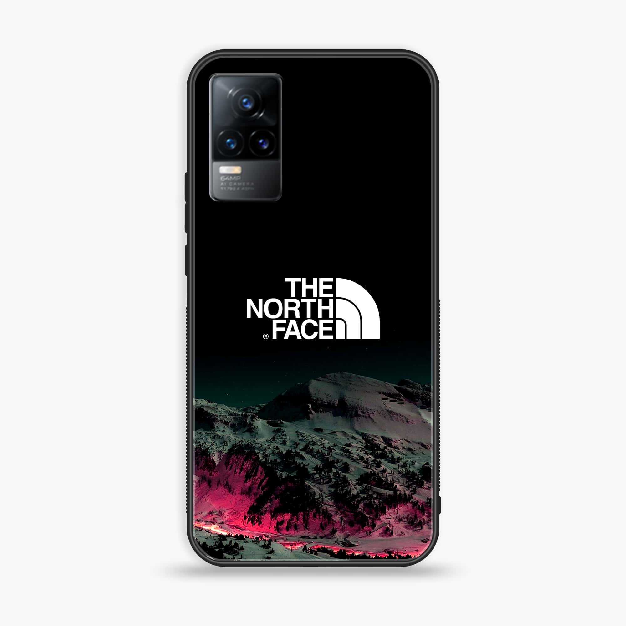 Vivo Y73 2023 - The North Face Series - Premium Printed Glass soft Bumper shock Proof Case