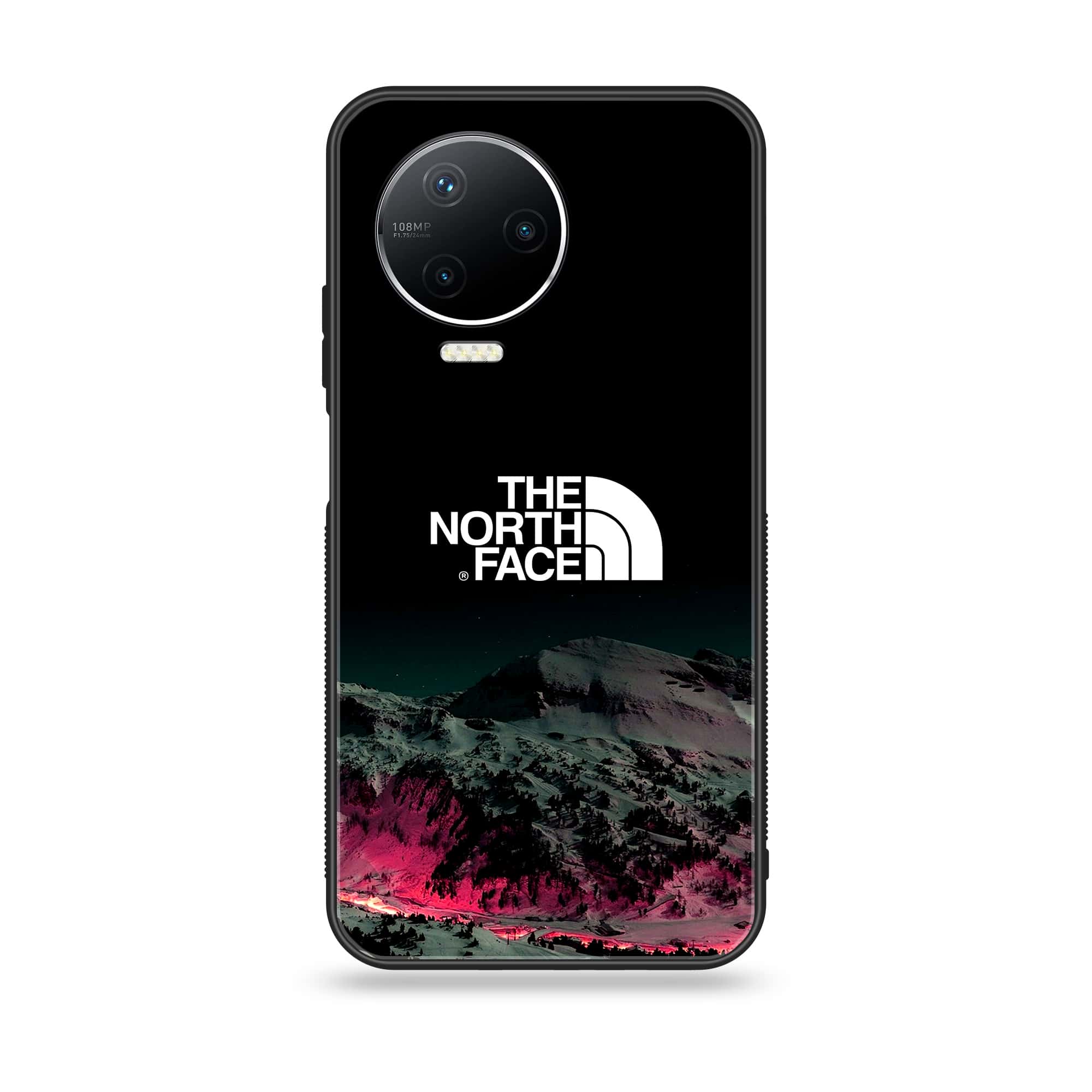 Infinix Note 12 Pro - The North Face Series - Premium Printed Glass soft Bumper shock Proof Case