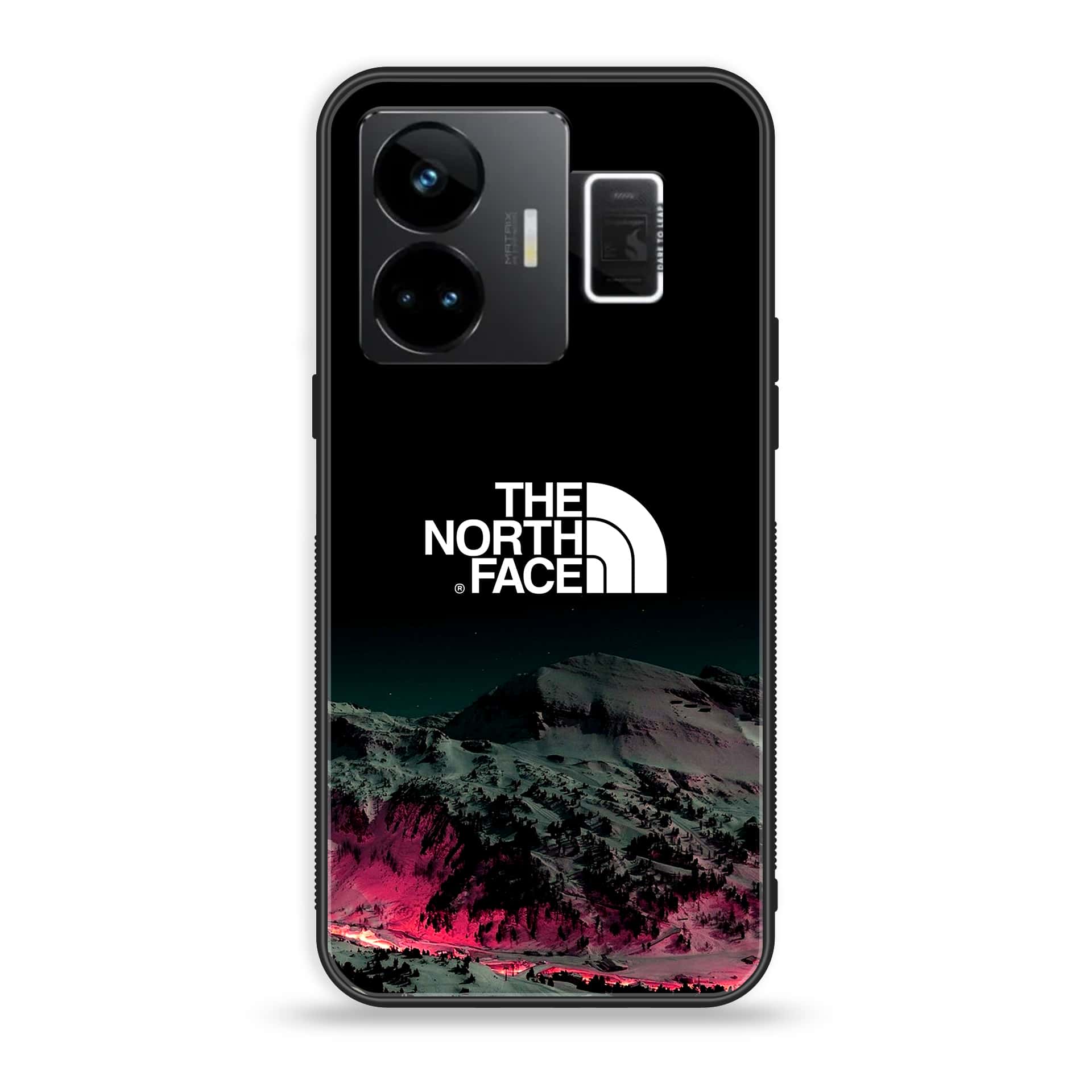 Realme GT3 - The North Face Series - Premium Printed Glass soft Bumper shock Proof Case