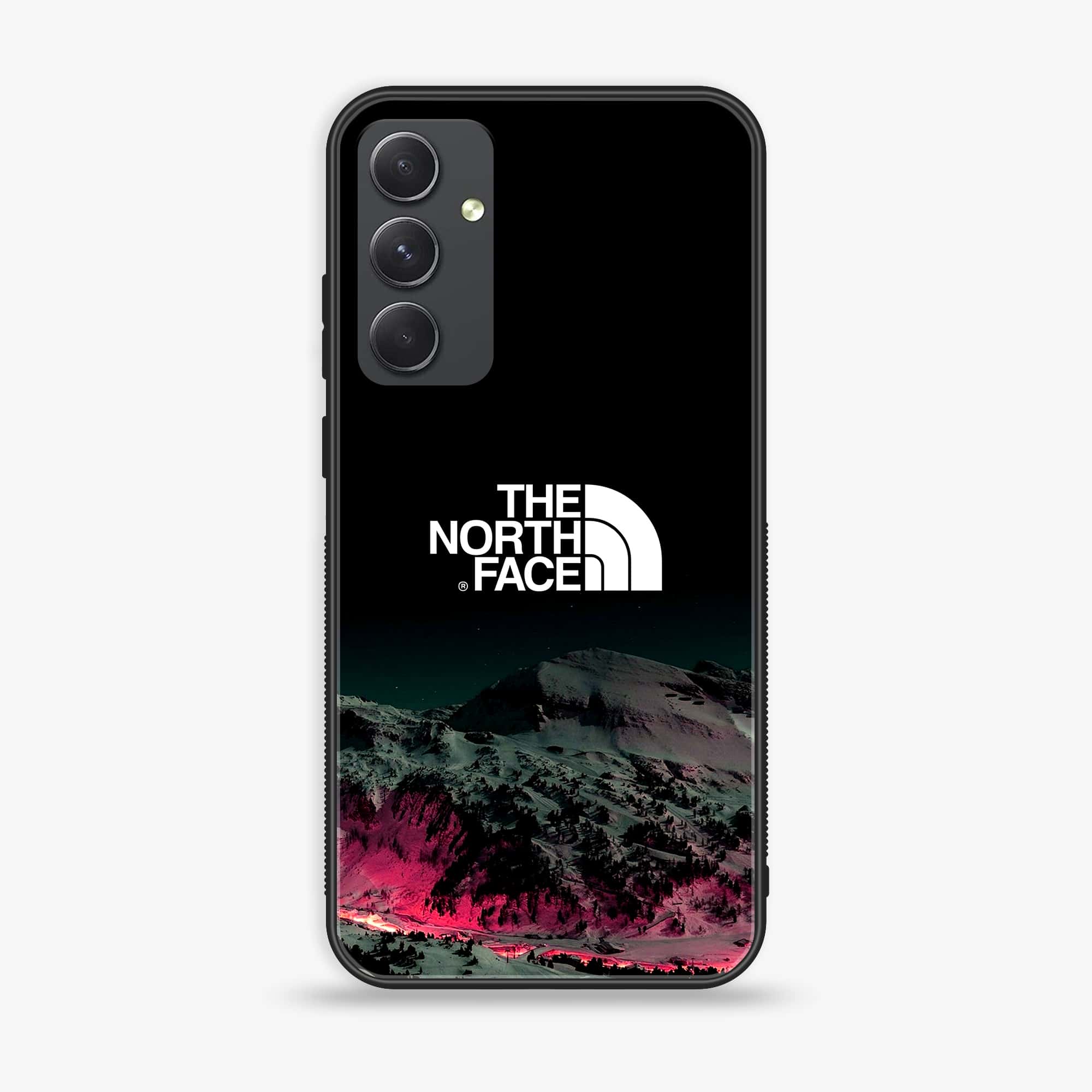 Samsung Galaxy A34 - The North Face Series - Premium Printed Glass soft Bumper shock Proof Case
