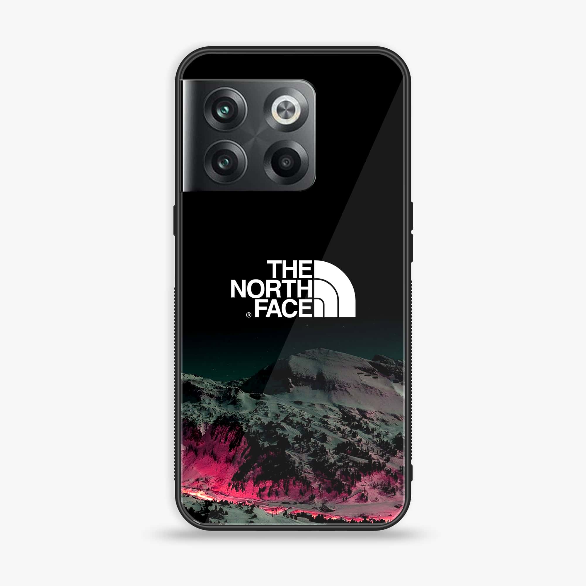 Oneplus 10T The North Face Series Premium Printed Glass soft Bumper shock Proof Case