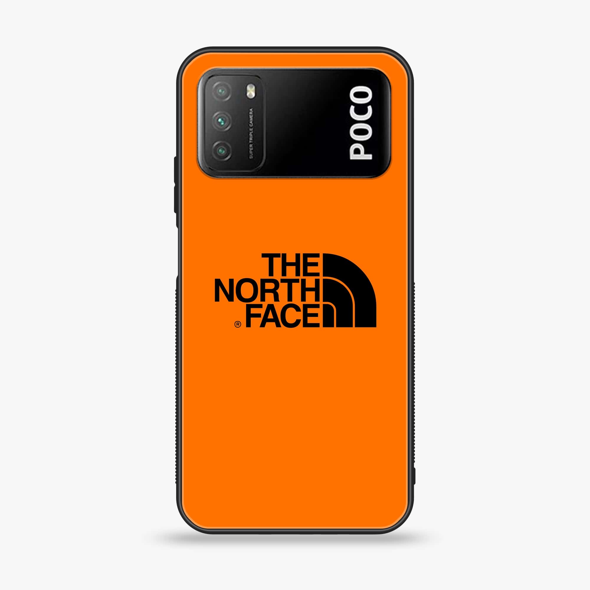 Xiaomi Poco M3 - The North Face Series - Premium Printed Glass soft Bumper shock Proof Case
