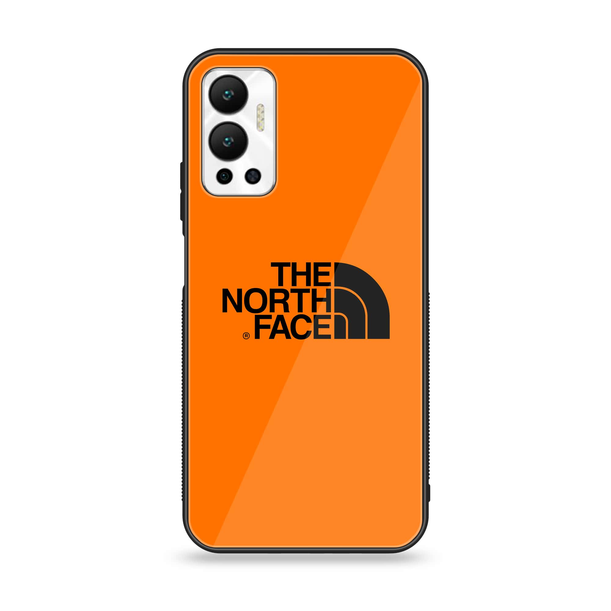 Infinix Hot 12 - The North Face Series - Premium Printed Glass soft Bumper shock Proof Case