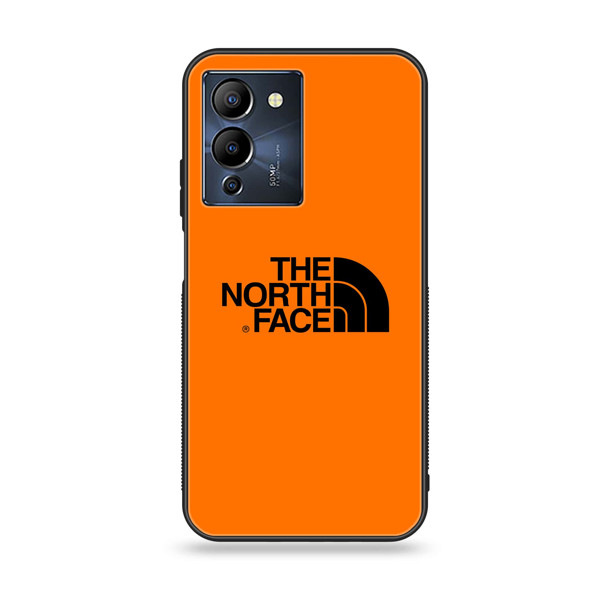 Infinix Note 12 G96 The North Face Series Premium Printed Glass soft Bumper shock Proof Case