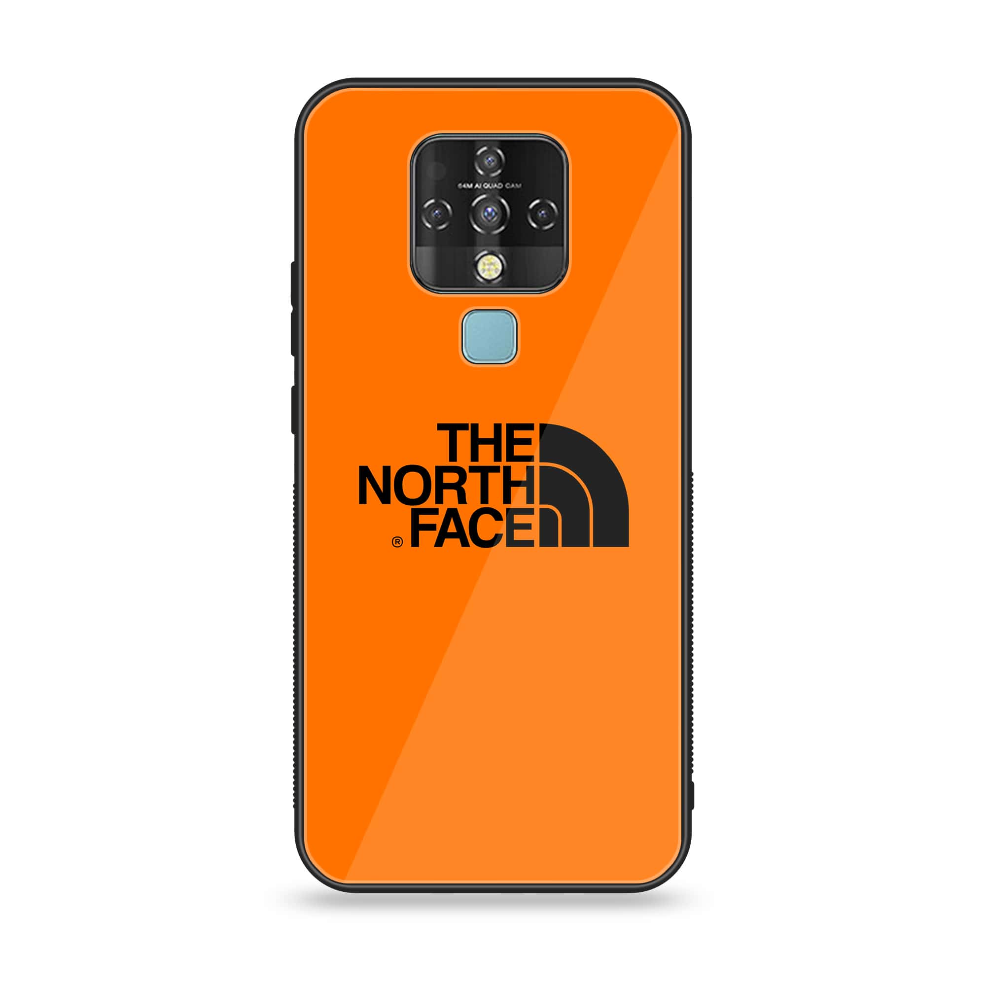Tecno Camon 16 - The North Face Series - Premium Printed Glass soft Bumper shock Proof Case
