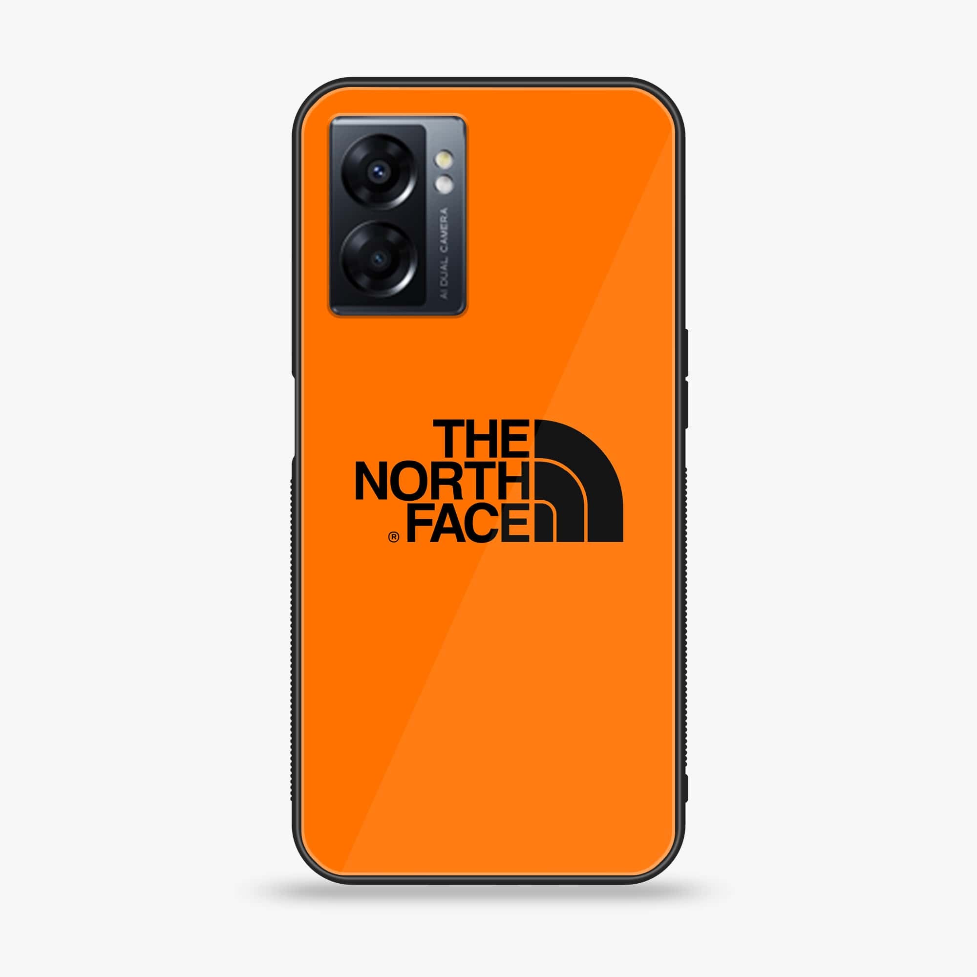 Oppo A77s - The North Face Series - Premium Printed Glass soft Bumper shock Proof Case