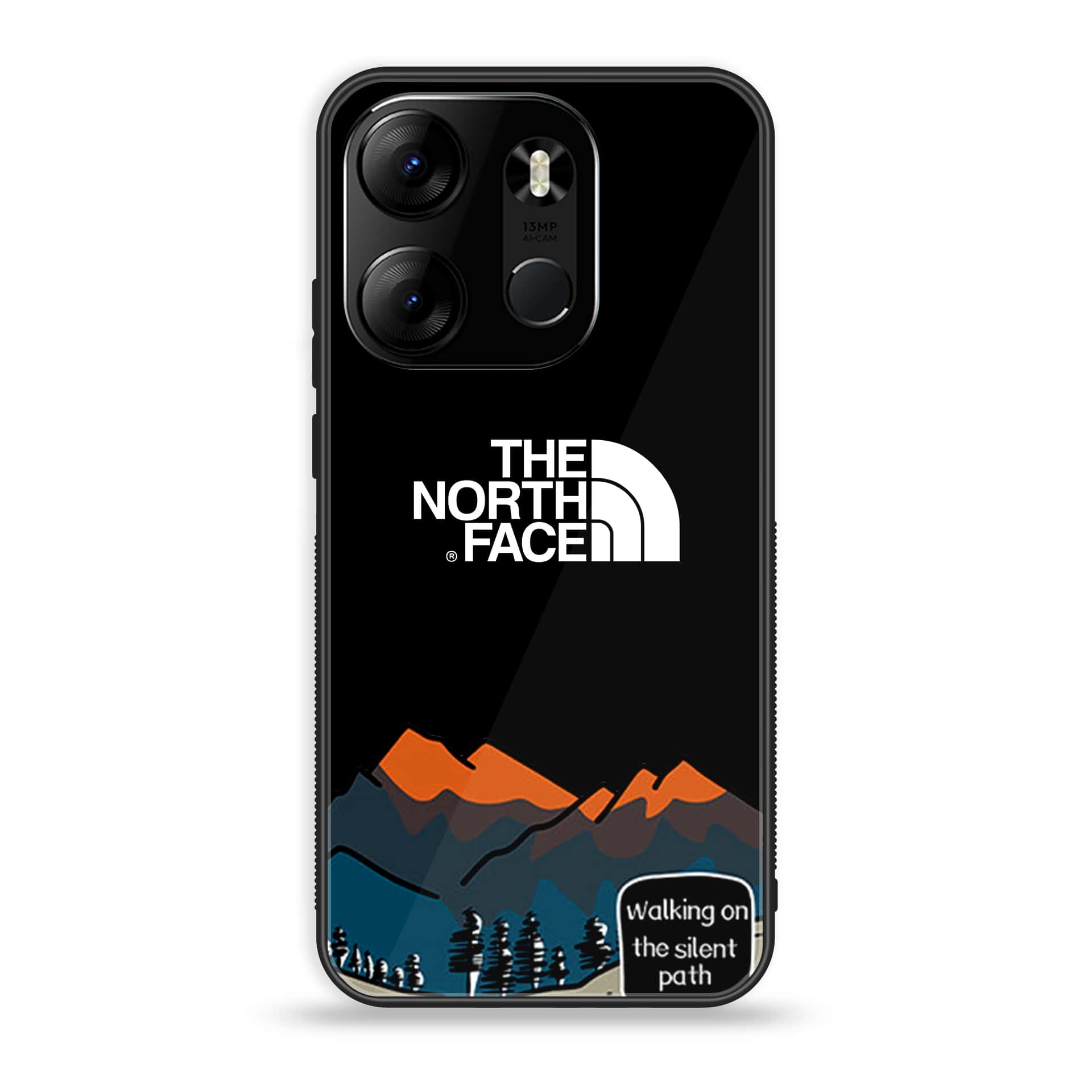 Tecno Spark Go 2023 - The North Face Series - Premium Printed Glass soft Bumper shock Proof Case