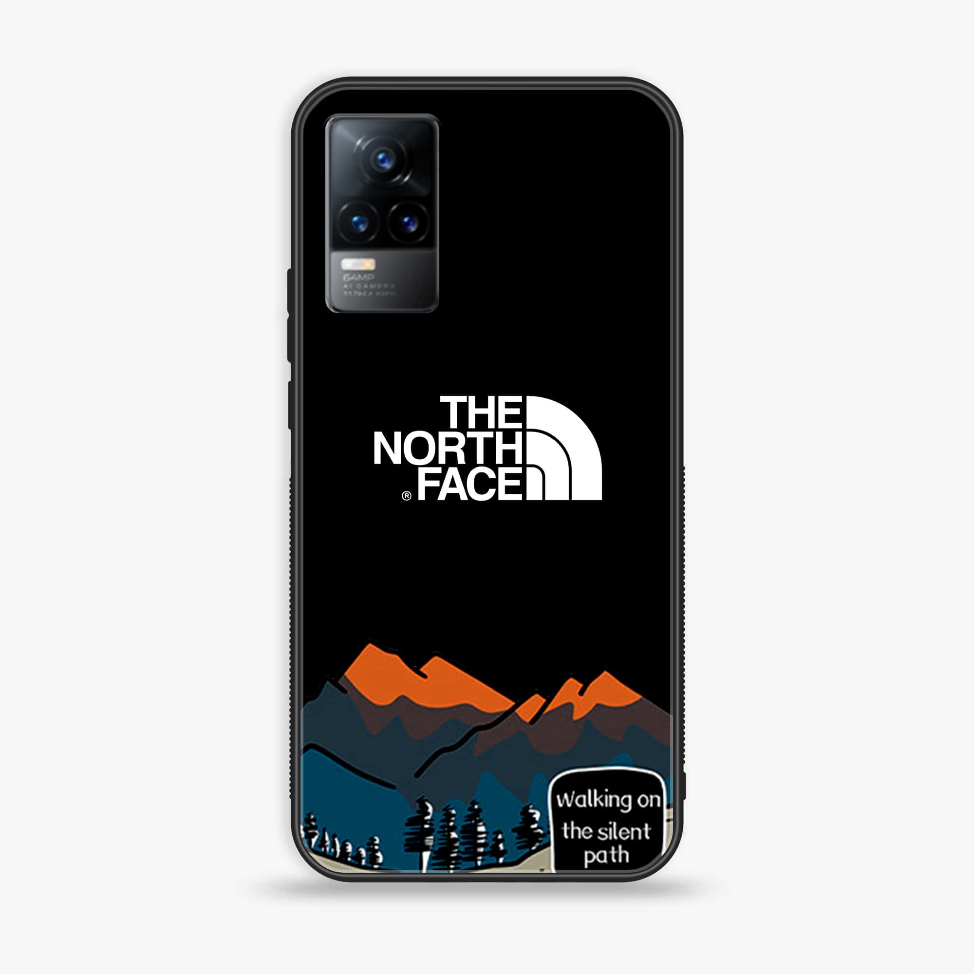 Vivo Y73 2021 - The North Face Series - Premium Printed Glass soft Bumper shock Proof Case