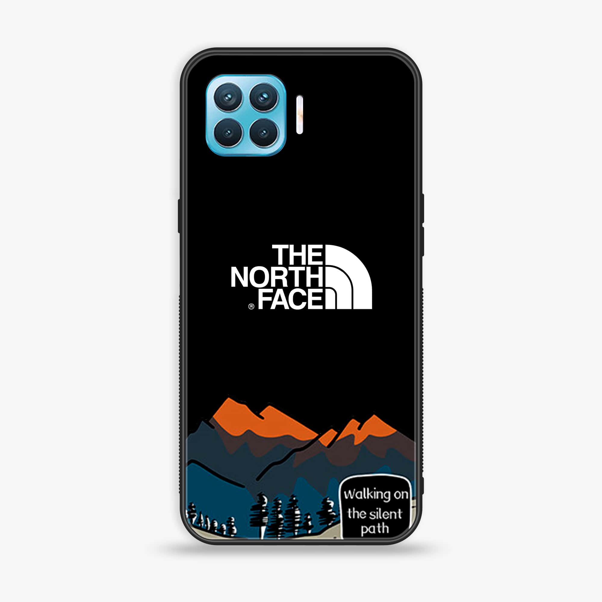 Oppo F17 - The North Face Series - Premium Printed Glass soft Bumper shock Proof Case