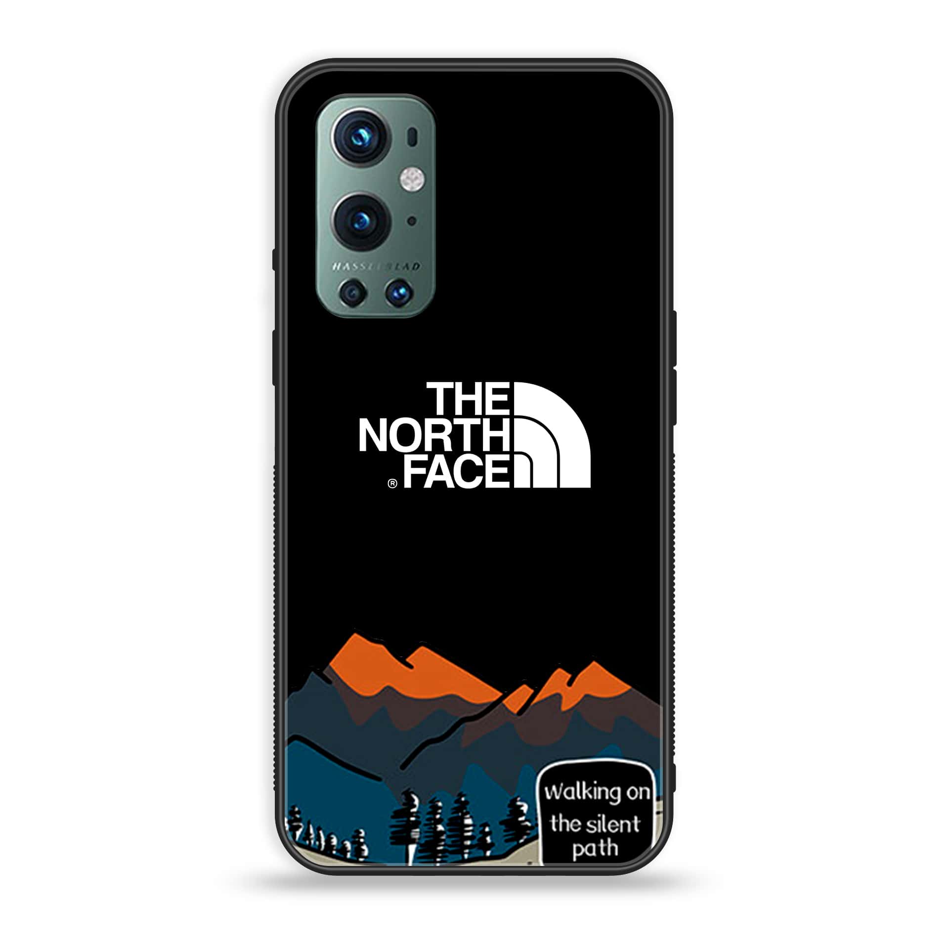 OnePlus 9 Pro - The North Face Series - Premium Printed Glass soft Bumper shock Proof Case
