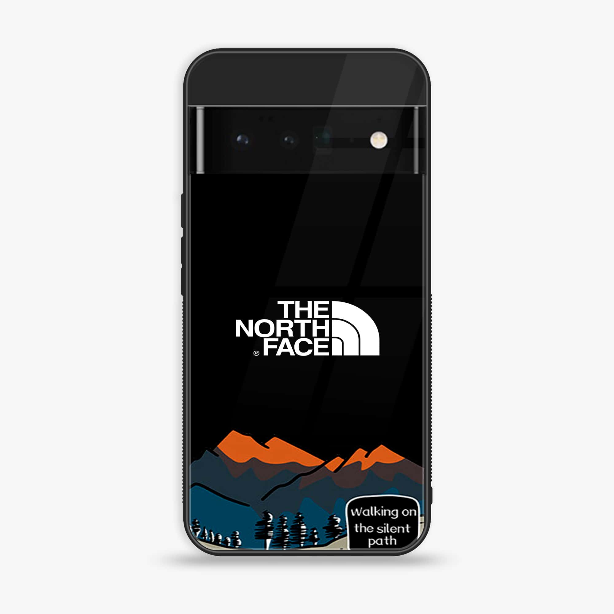 Google Pixel 6 - The North Face Series - Premium Printed Glass soft Bumper shock Proof Case