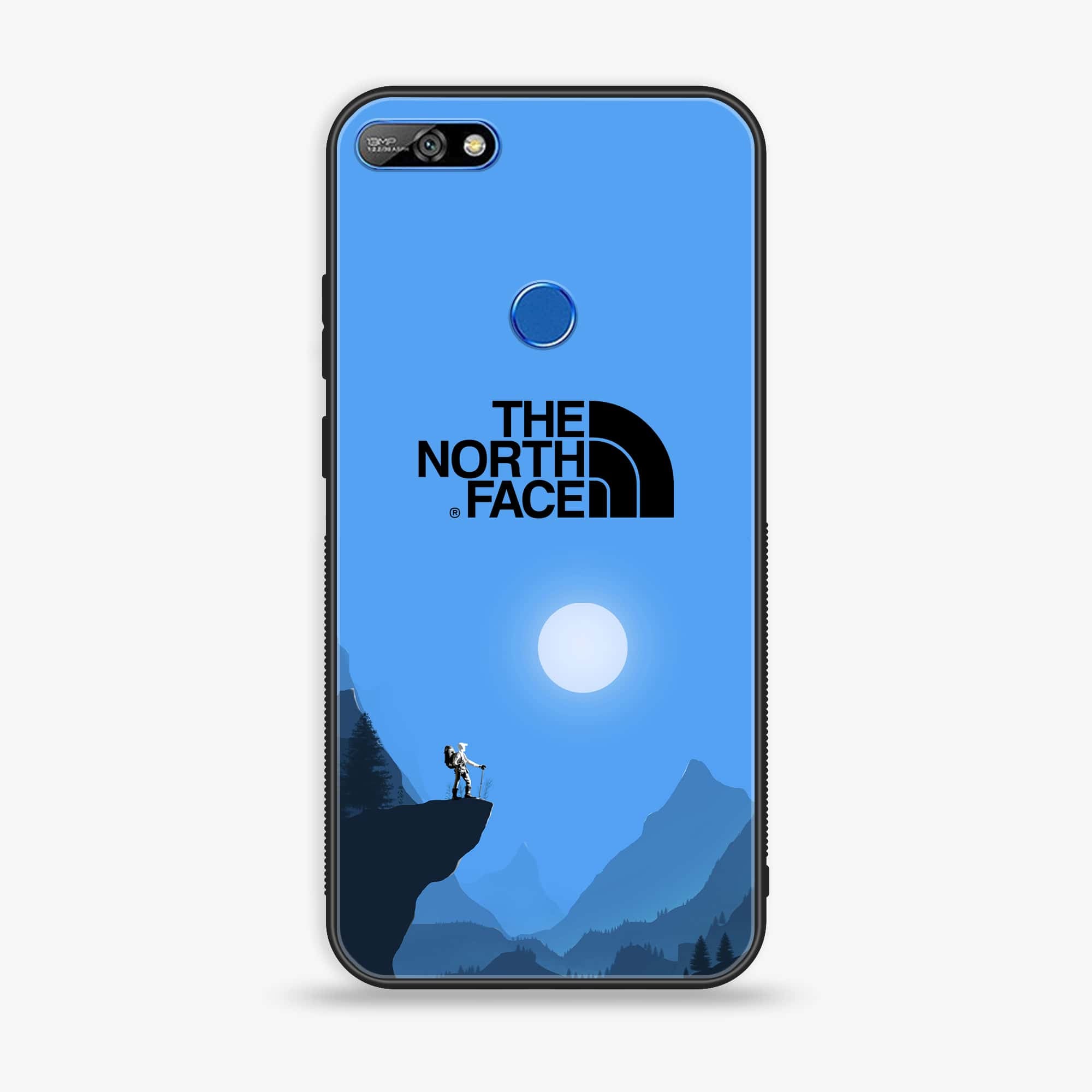 Huawei Y7 Prime (2018) - The North Face Series - Premium Printed Glass soft Bumper shock Proof Case