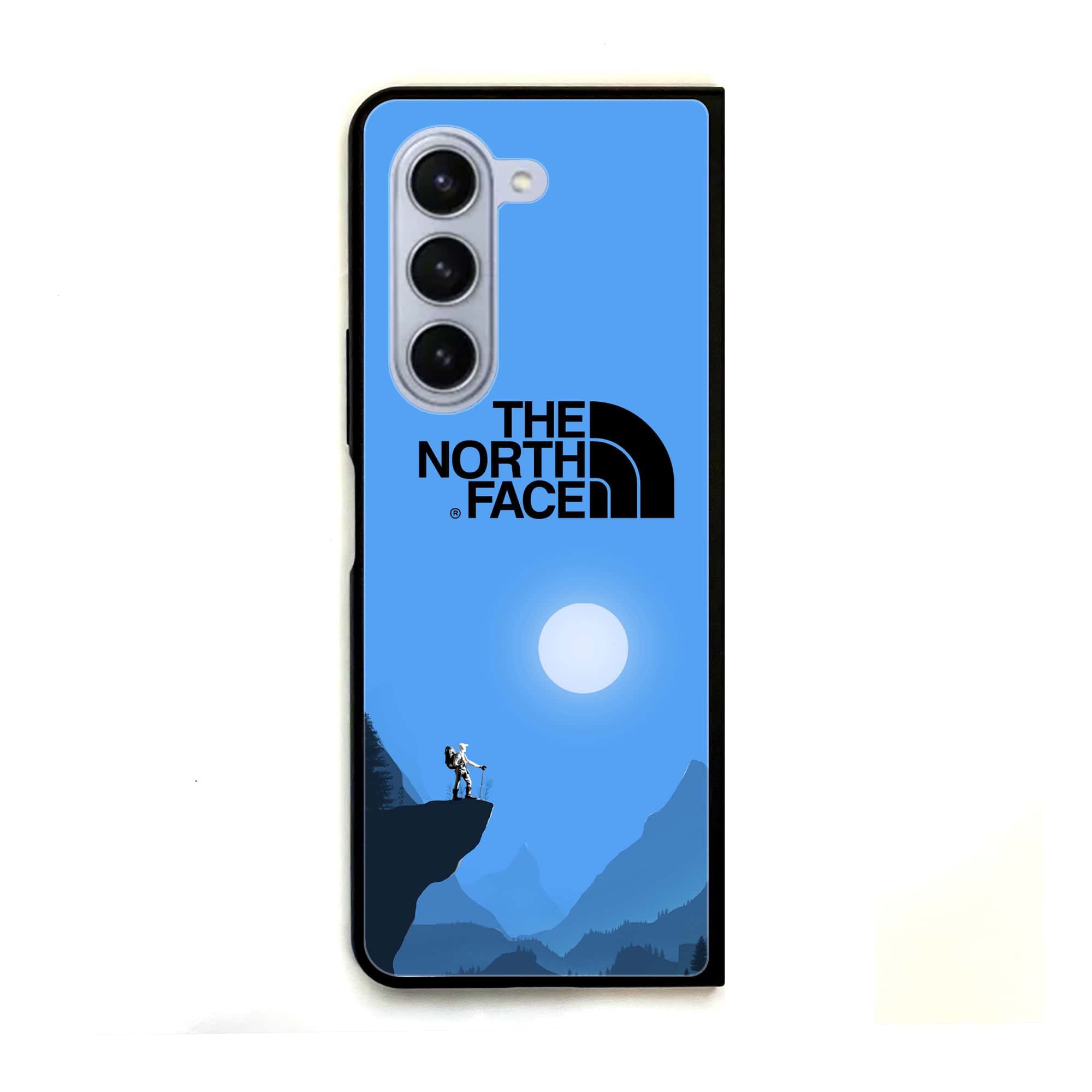 Galaxy Z Fold 5 - The North Face Series - Premium Printed Glass soft Bumper shock Proof Case