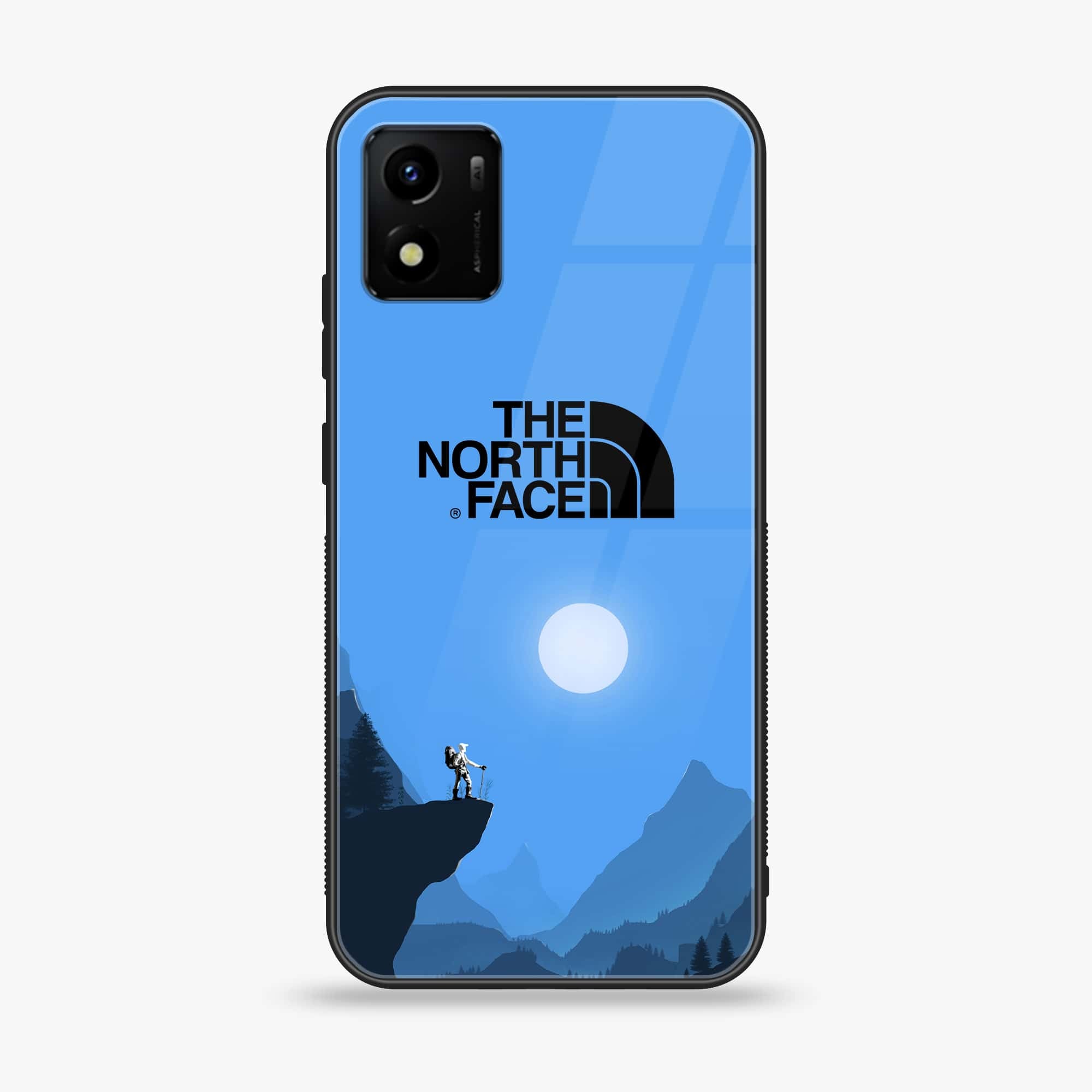 VIVO Y01 The North Face Series Premium Printed Glass soft Bumper shock Proof Case
