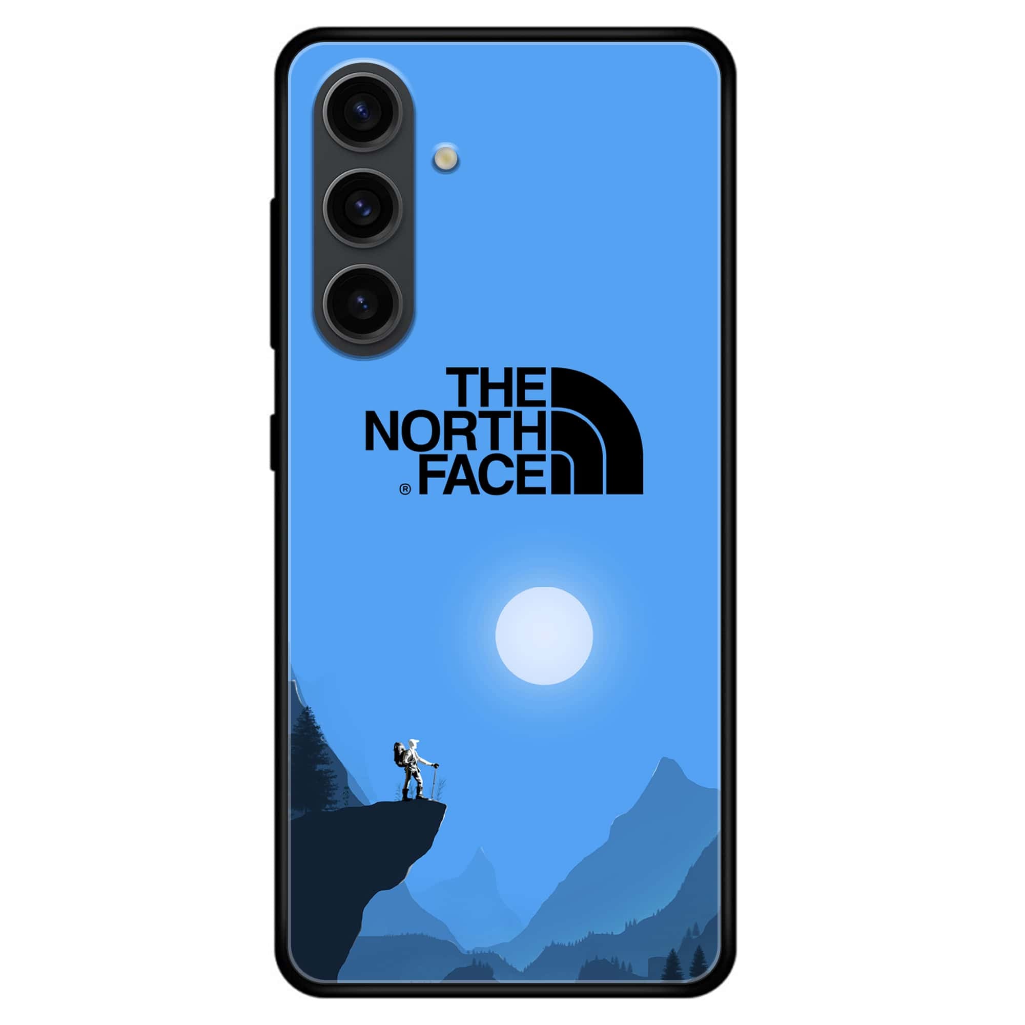 Samsung Galaxy S23 FE - The North Face Series - Premium Printed Glass soft Bumper shock Proof Case