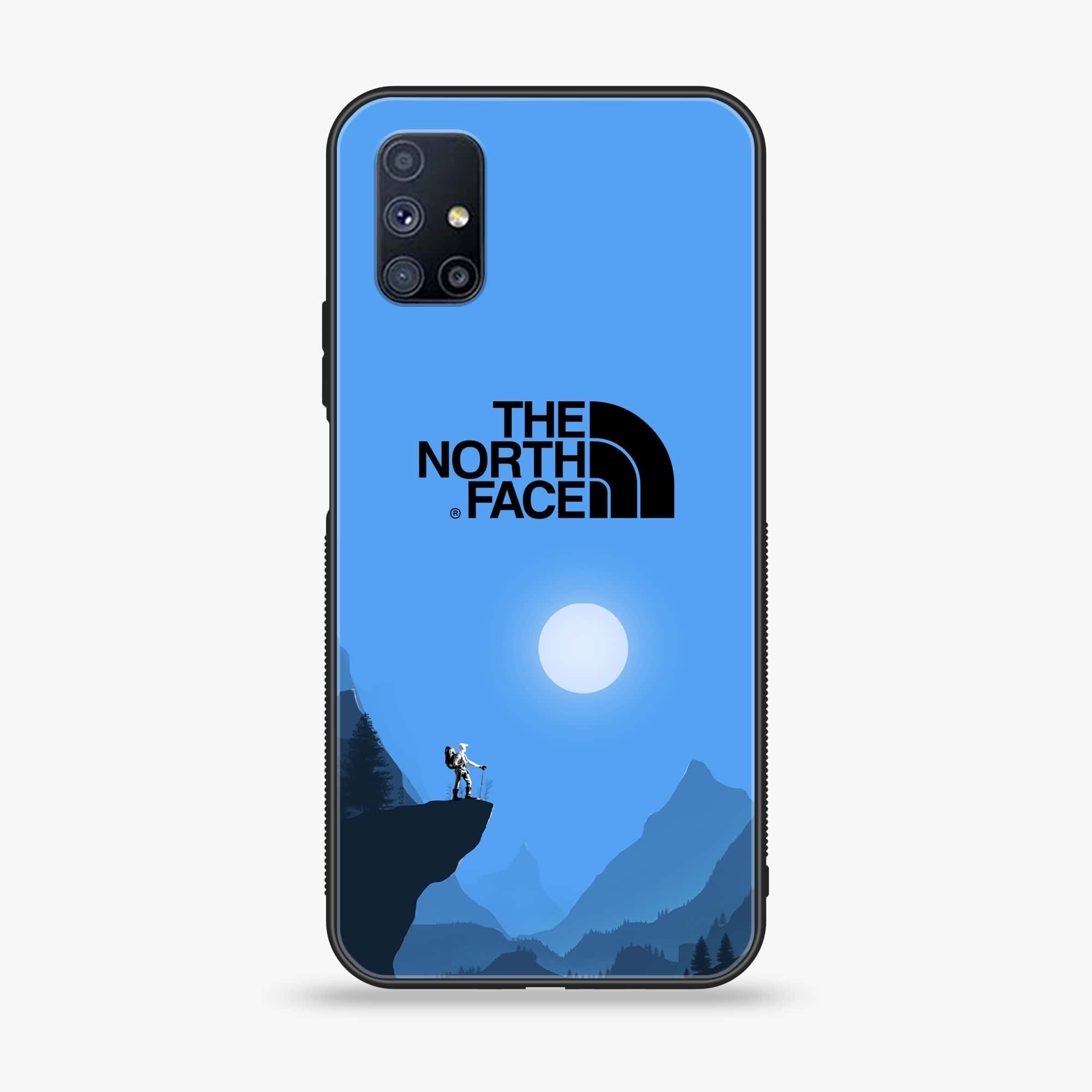 Samsung Galaxy M51 - The North Face Series - Premium Printed Glass soft Bumper shock Proof Case