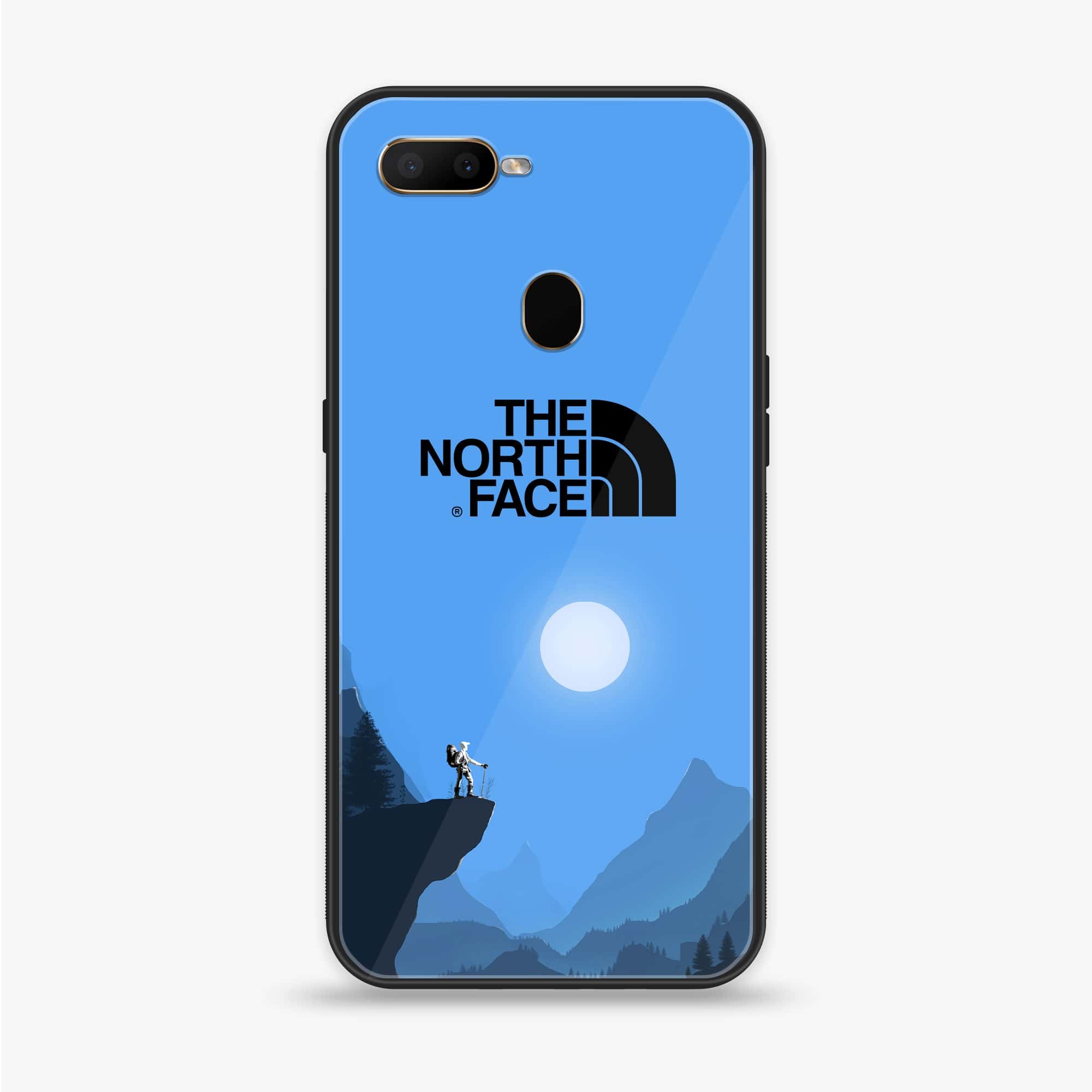 OPPO F9 Pro - The North Face Series - Premium Printed Glass soft Bumper shock Proof Case