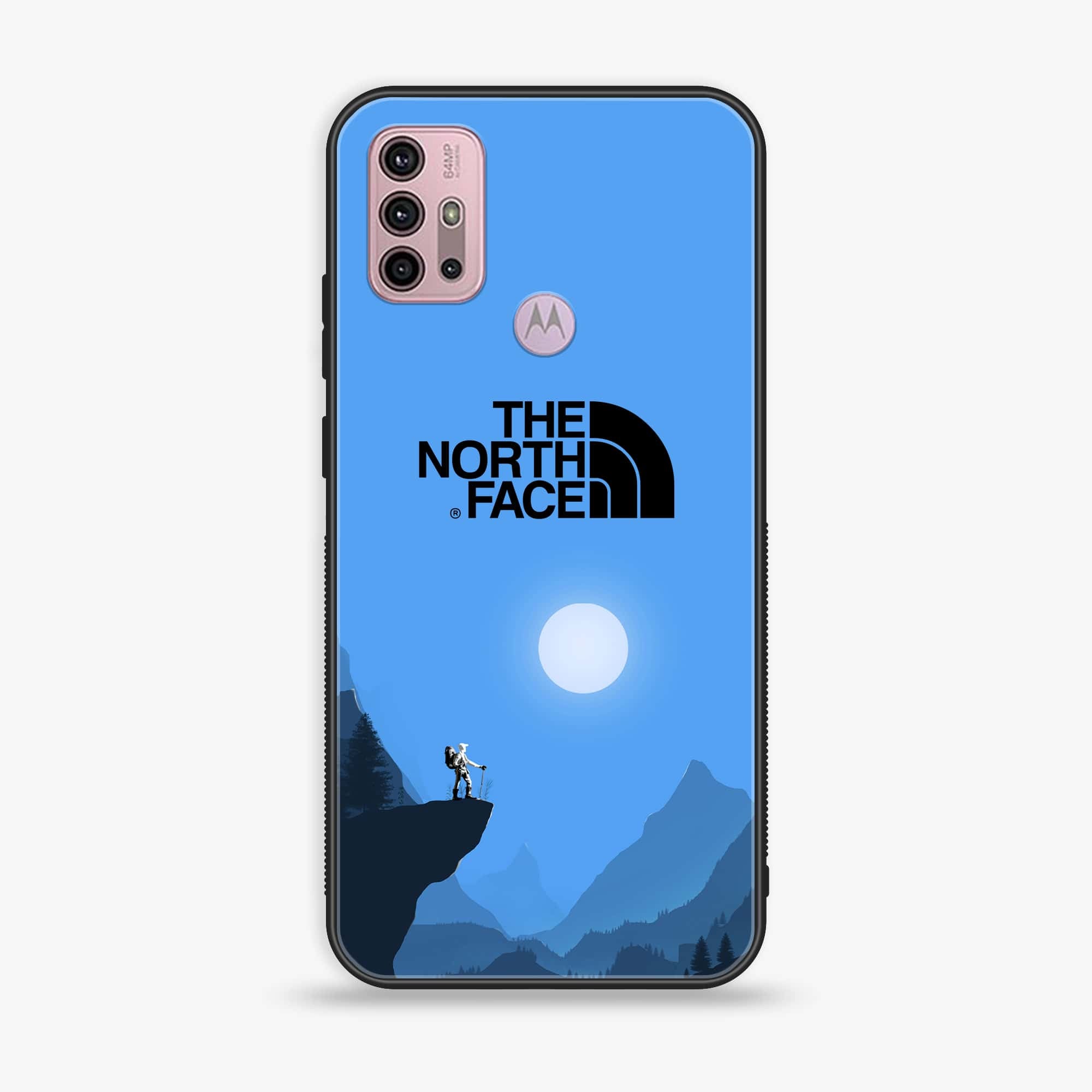 Motorola Moto G30 - The North Face Series - Premium Printed Glass soft Bumper shock Proof Case