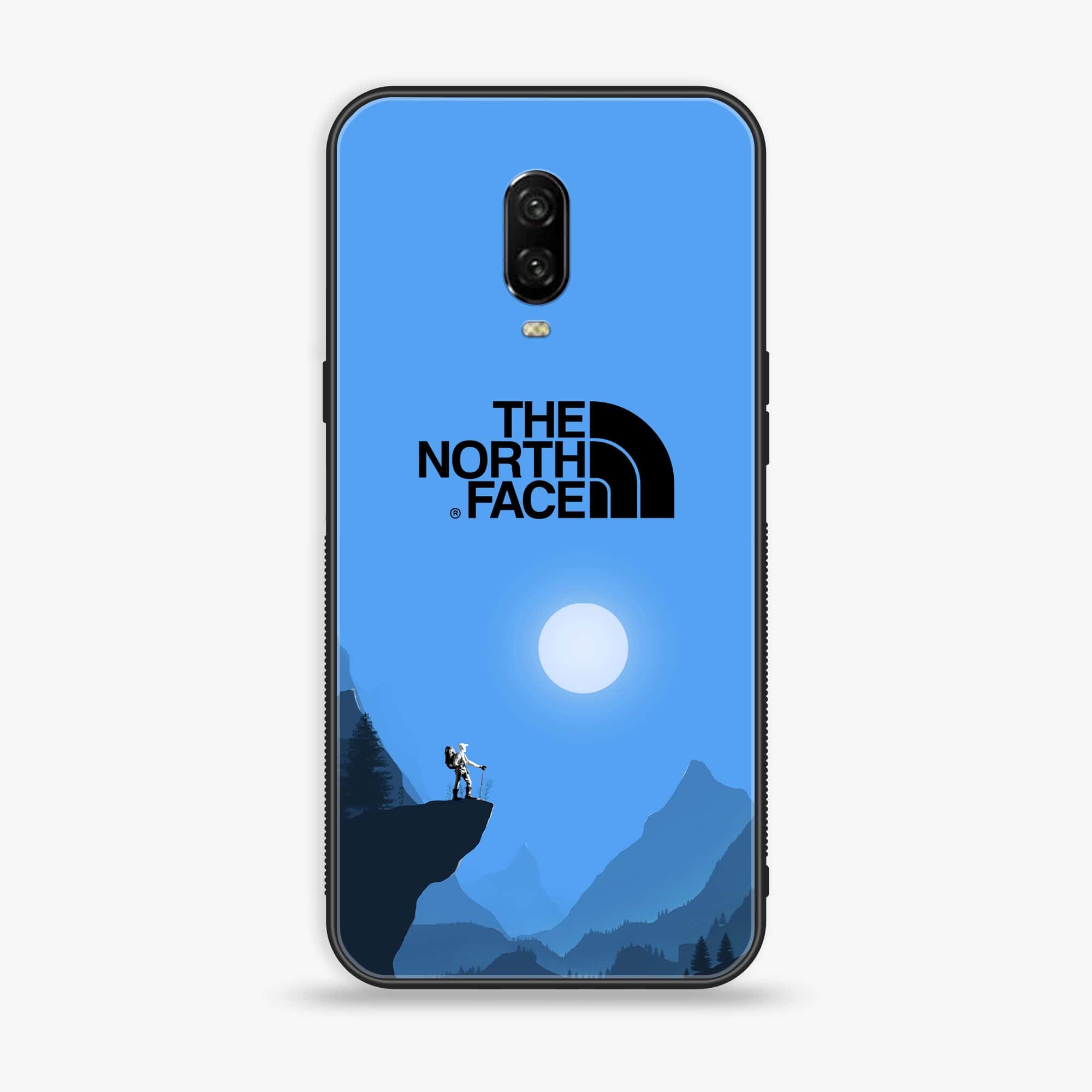 OnePlus 6T - The North Face Series - Premium Printed Glass soft Bumper shock Proof Case