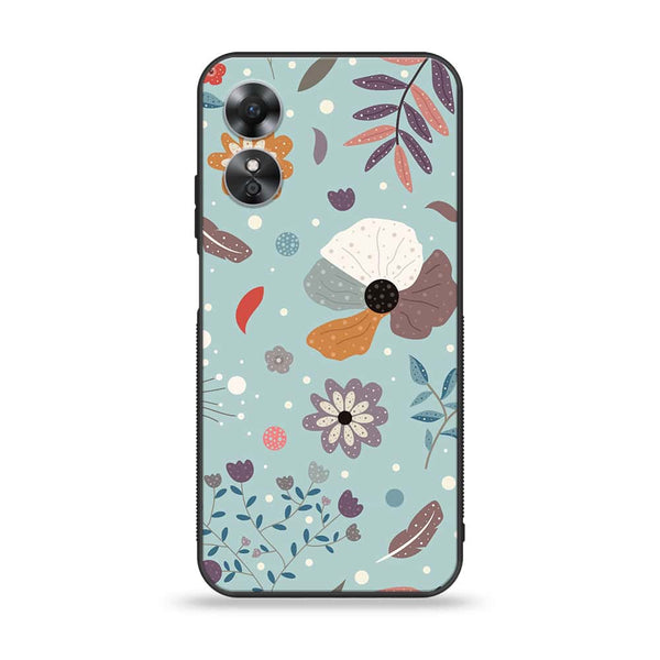 Oppo A17 - Floral Series Design 5 - Premium Printed Glass Case