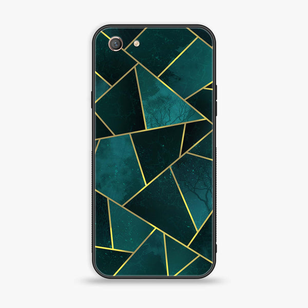 Oppo A71 (2018) - Geometric Marble Series - Premium Printed Glass soft Bumper shock Proof Case