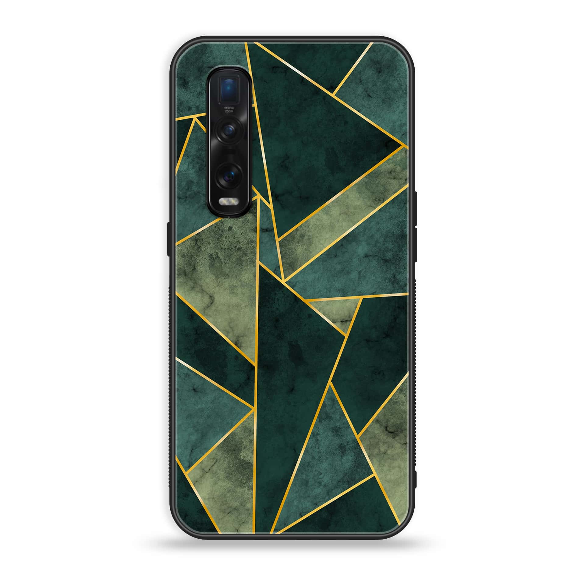 Oppo Find X2 Pro - Geometric Marble Series - Premium Printed Glass soft Bumper shock Proof Case