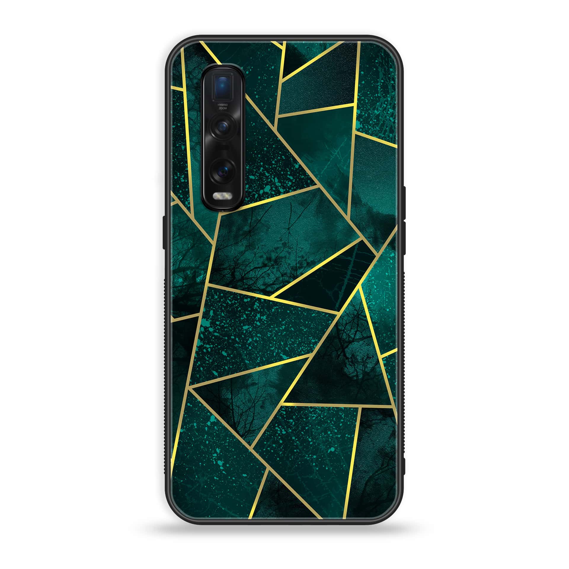 Oppo Find X2 Pro - Geometric Marble Series - Premium Printed Glass soft Bumper shock Proof Case