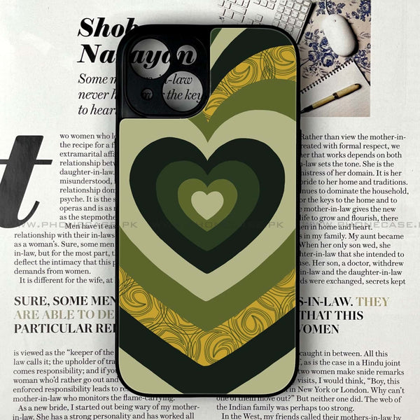 iPhone 15 - Heart Beat Series 2.0 - Premium Printed Glass soft Bumper shock Proof Case