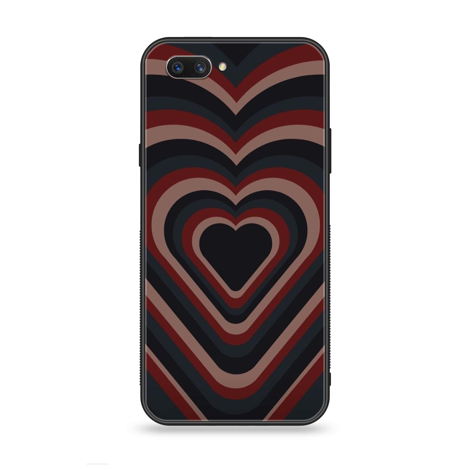 Oppo A3s - Heart Beat 2.0 Series - Premium Printed Glass soft Bumper shock Proof Case